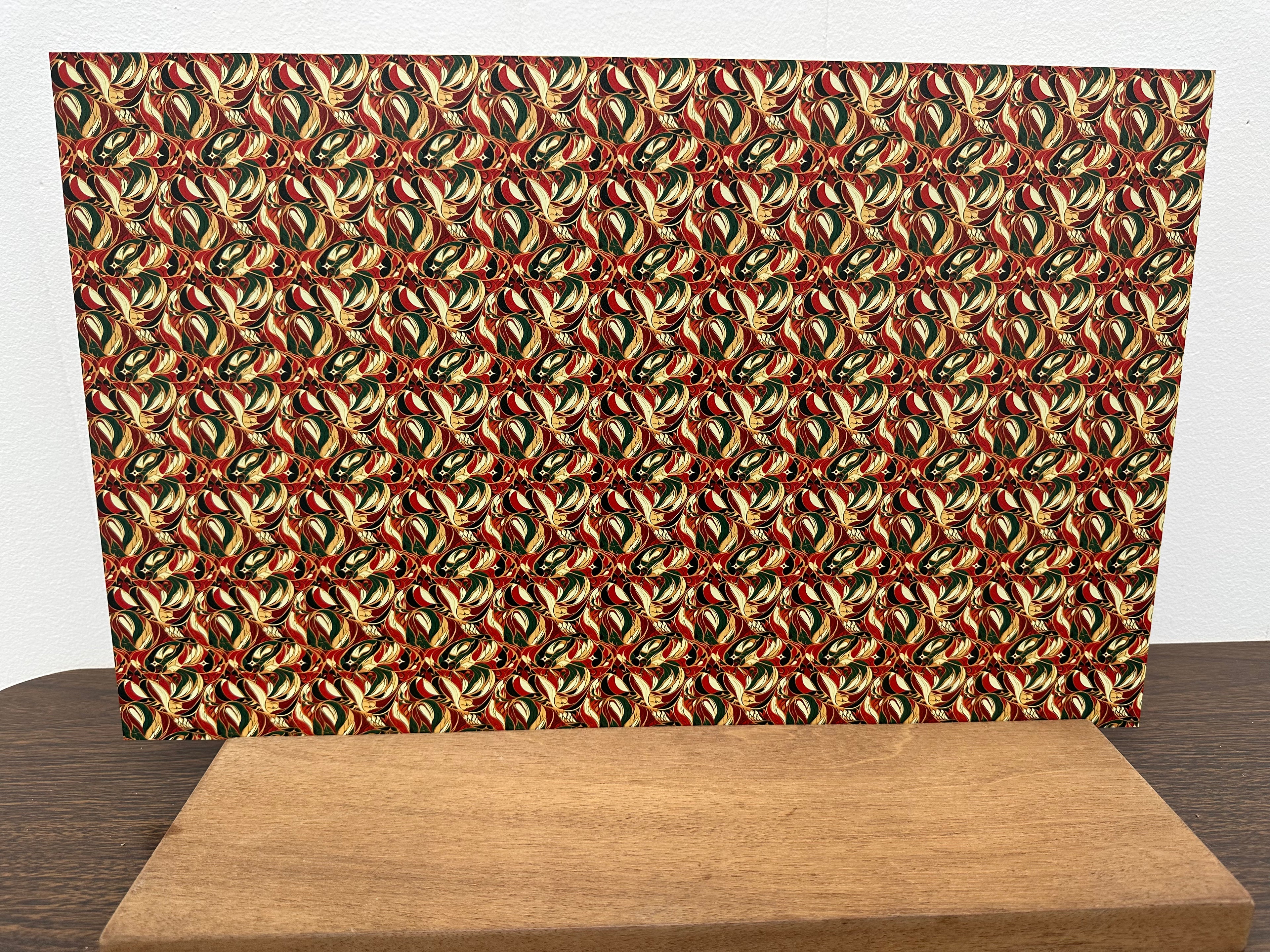 PatternPly® Full Coverage Abstract Red, Green, and Gold product photo 3