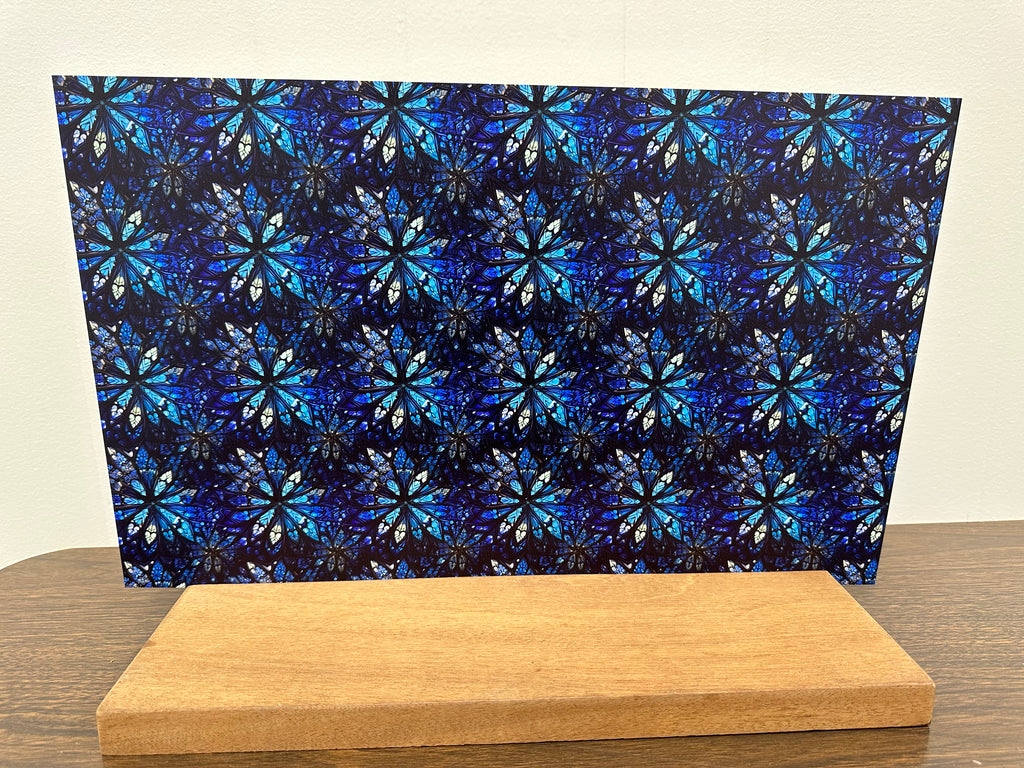 PatternPly® Full Coverage Blue Stained Glass Snowflakes product photo 3