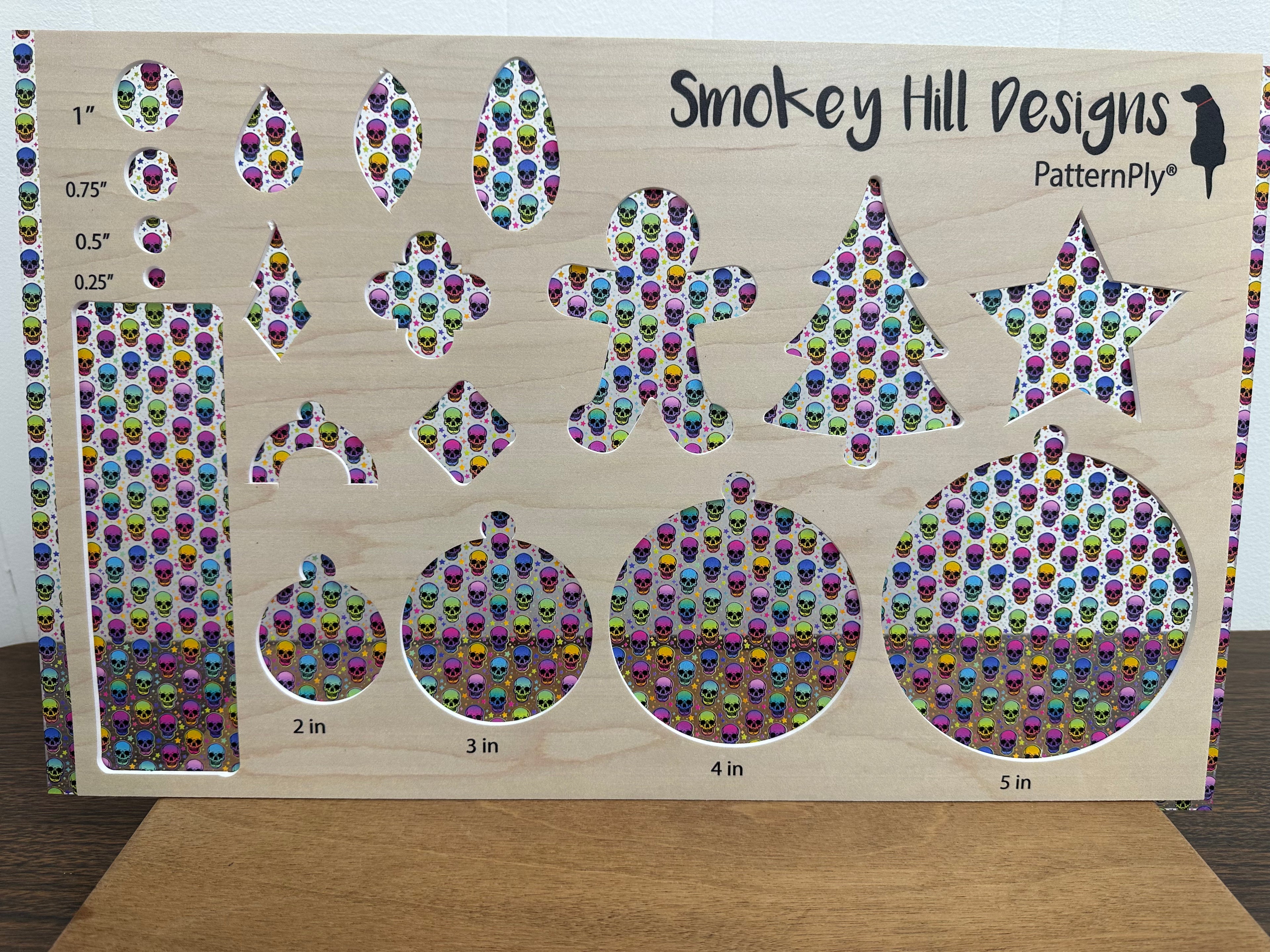 PatternPly® Scattered Rainbow Gradient Skulls product photo 2
