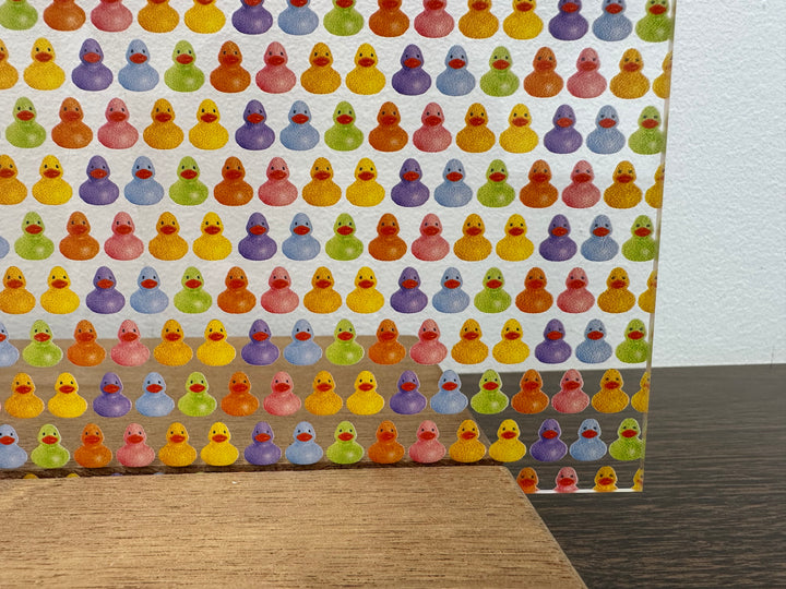 PatternPly® Scattered Rainbow Rubber Ducks