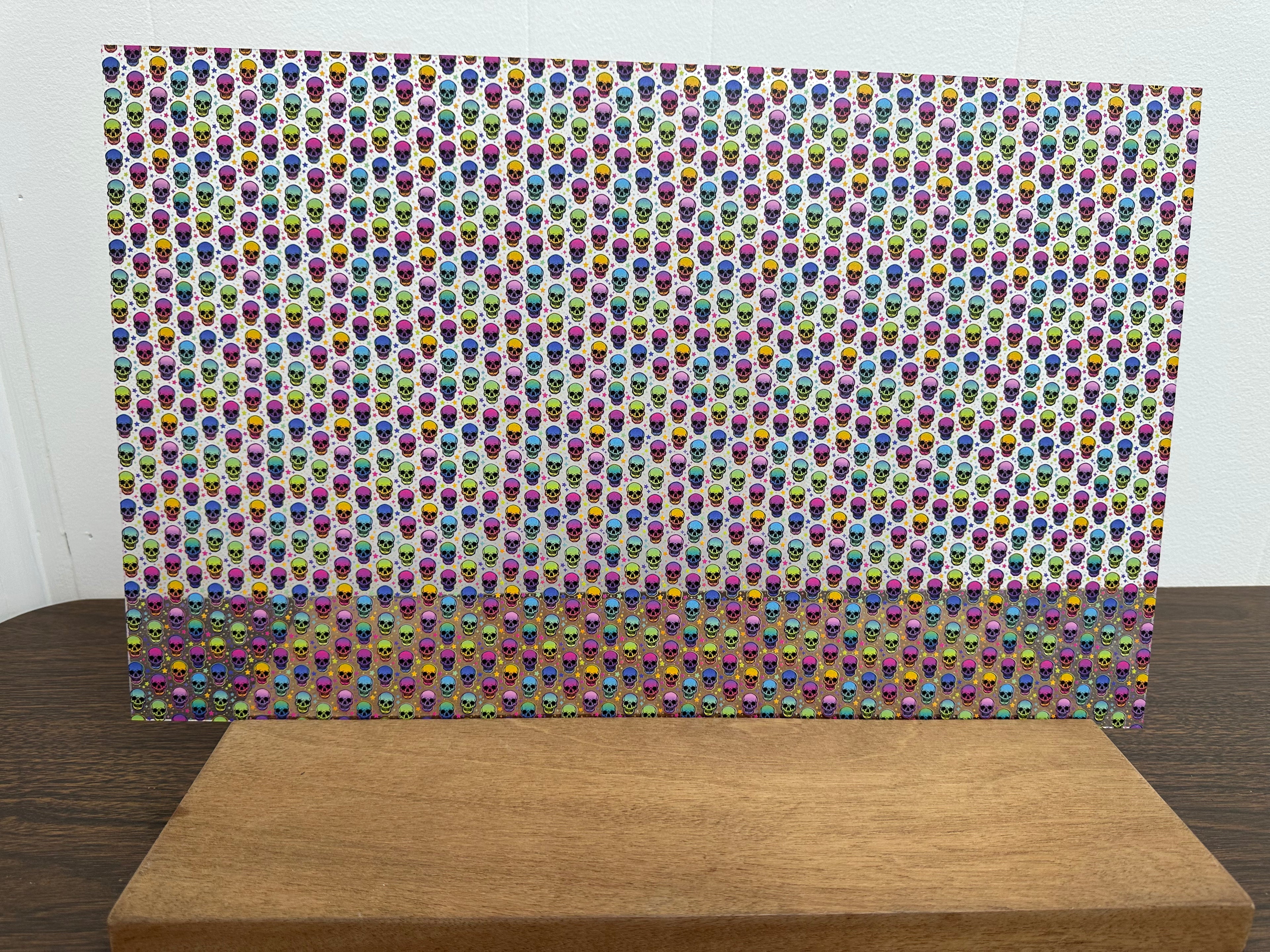PatternPly® Scattered Rainbow Gradient Skulls product photo 3