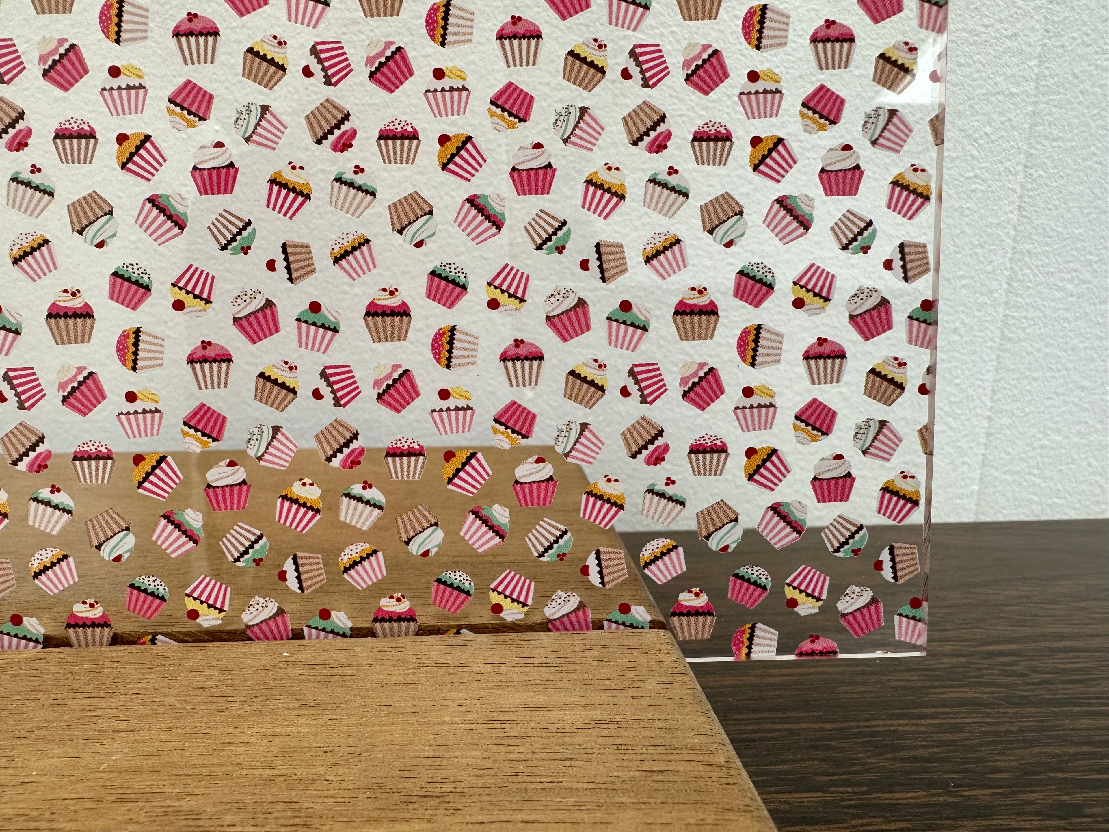 PatternPly® Scattered Cupcakes sheet showing the pattern