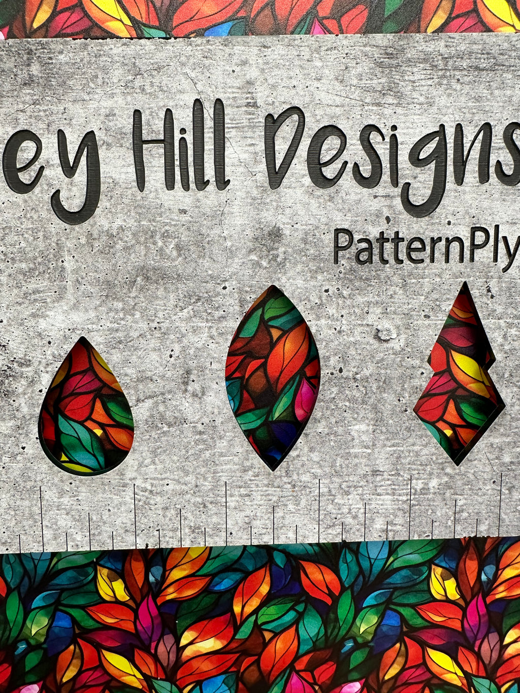 PatternPly® Full Coverage Rainbow Stained Glass Leaves product photo 2