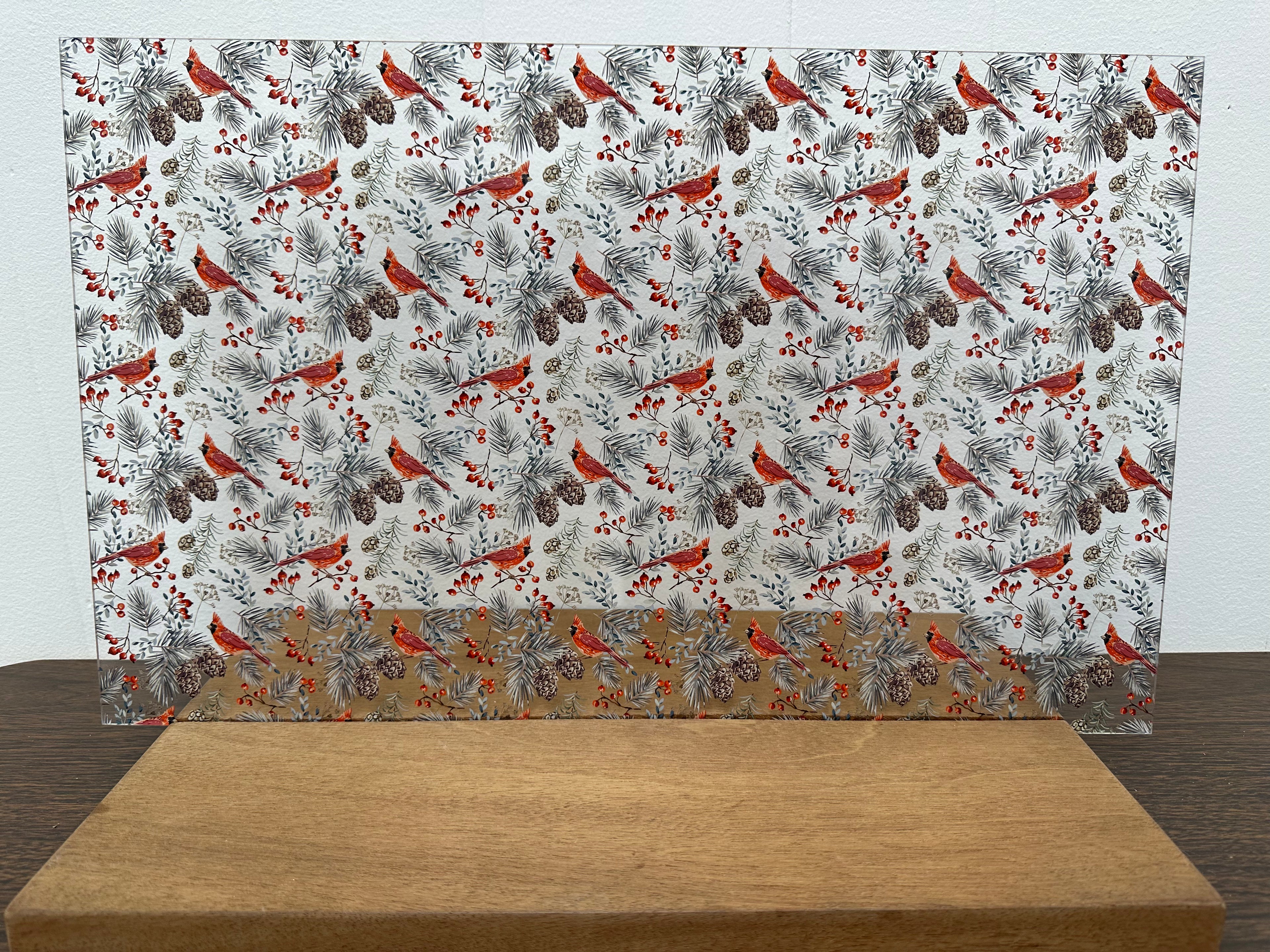 PatternPly® Scattered Cardinals and Pinecones Large product photo 3