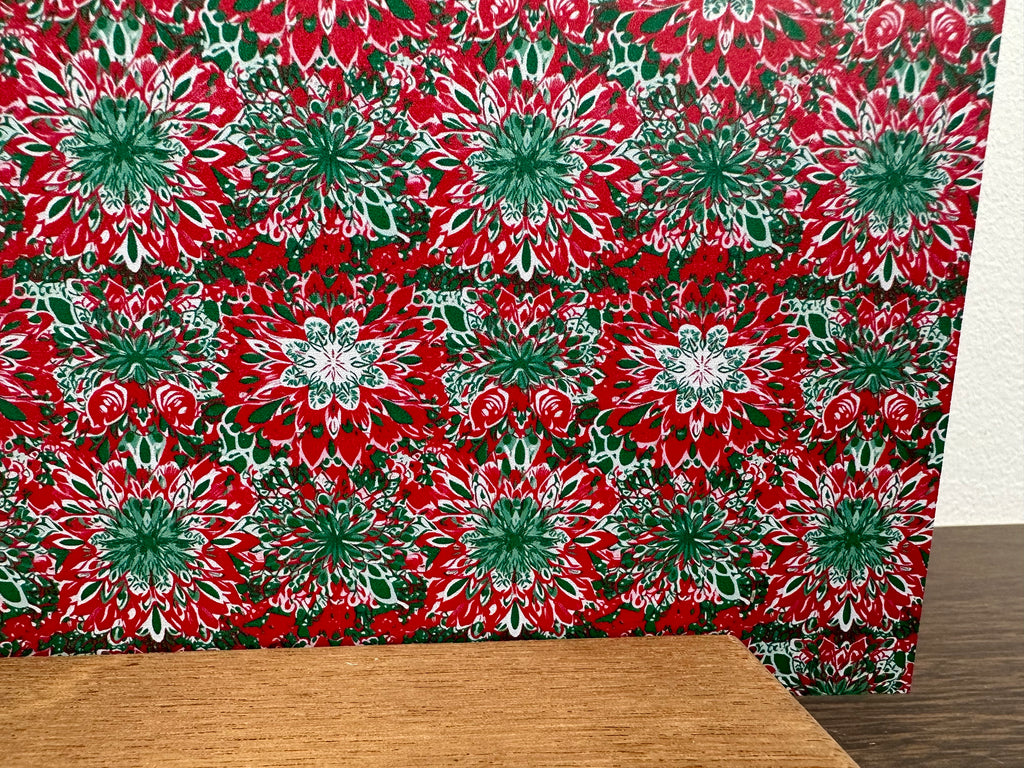 PatternPly® Full Coverage Christmas Preppy Floral sheet showing the pattern