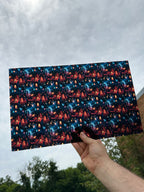 PatternPly® Transparent Post Apocalyptic Stained Glass sheet showing the pattern