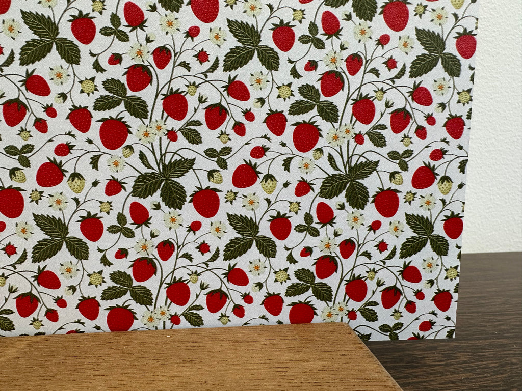 PatternPly® Full Coverage Strawberry Plants sheet showing the pattern