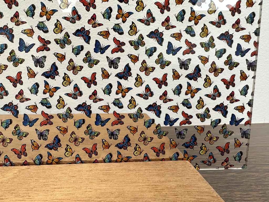 PatternPly® Scattered Micro Colorful Butterflies sheet showing the pattern