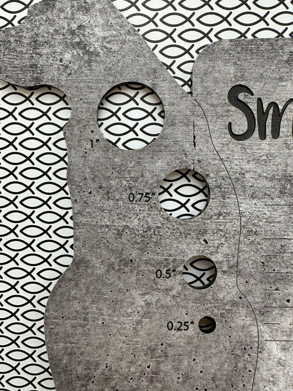 PatternPly® Full Coverage Black and White Jesus Fish product photo 4