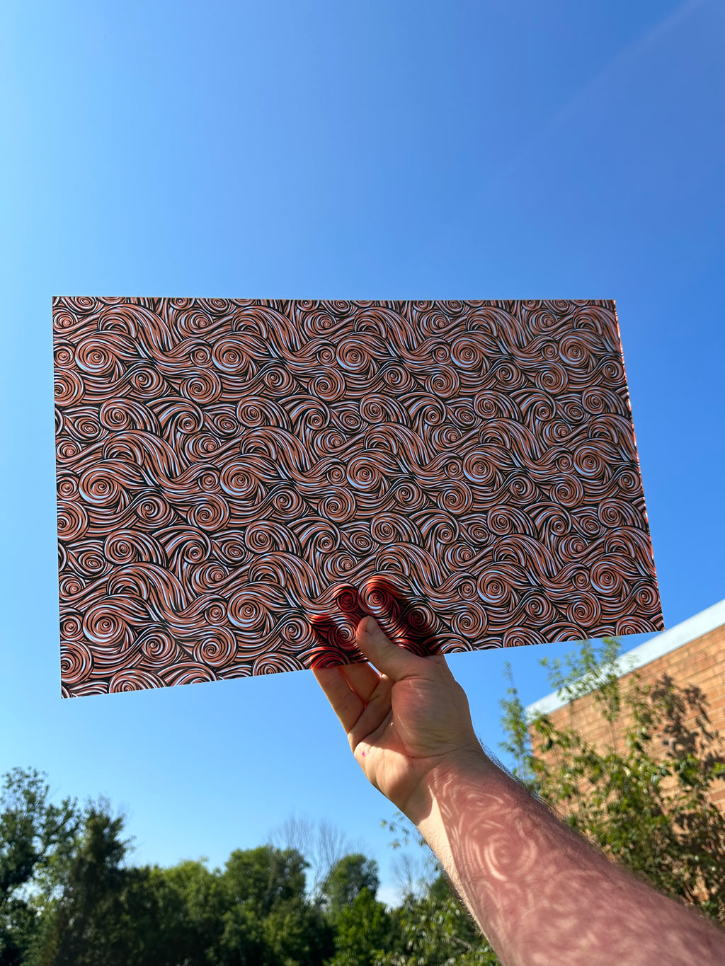 PatternPly® Transparent Halloween Swirls Large sheet showing the pattern