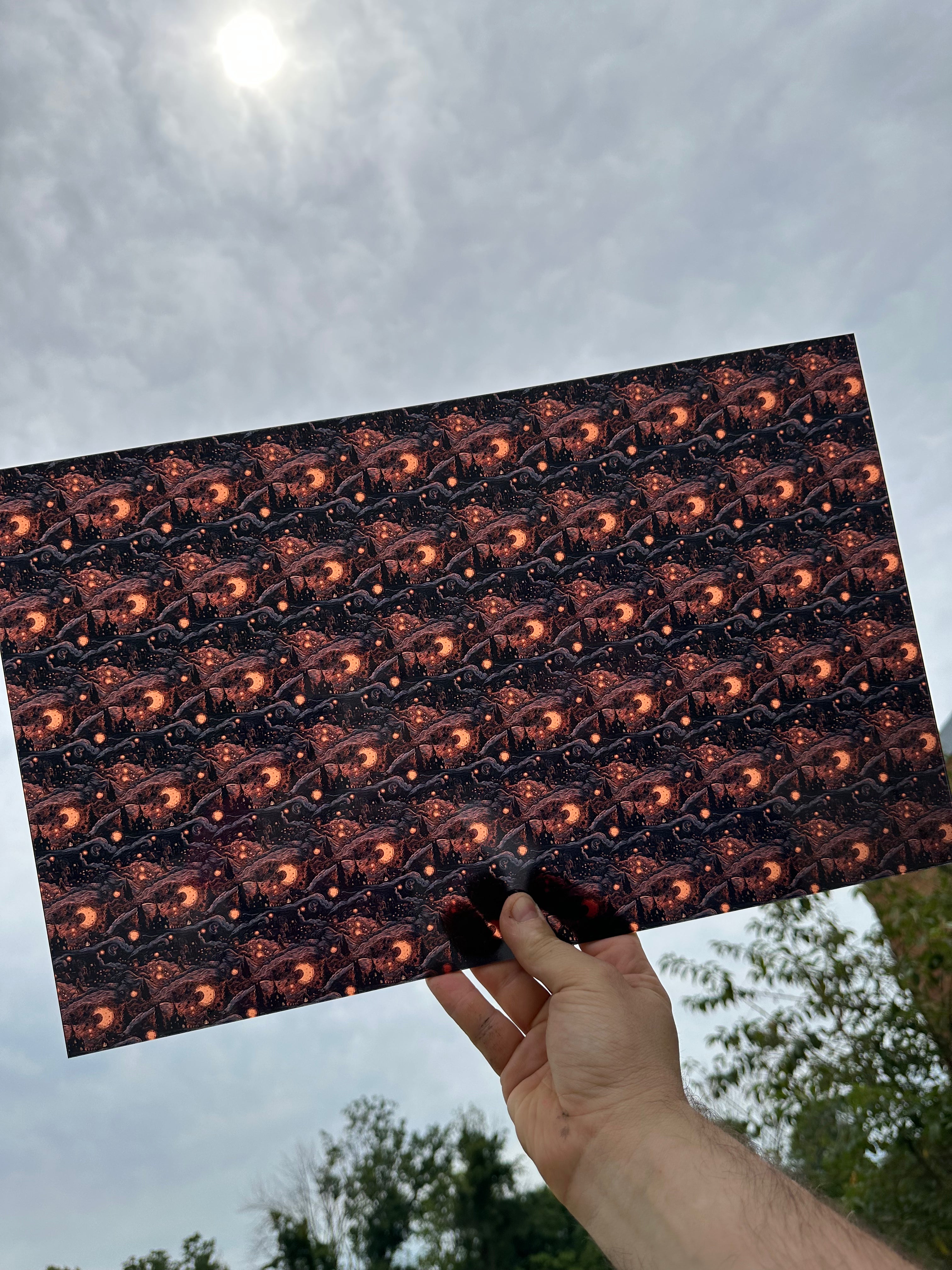 PatternPly® Transparent Micro Halloween Night sheet showing the pattern