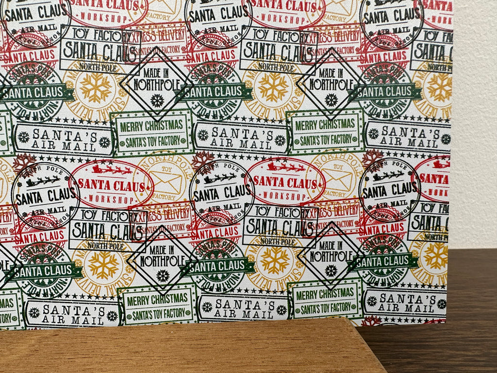 PatternPly® Full Coverage Santa Mail sheet showing the pattern