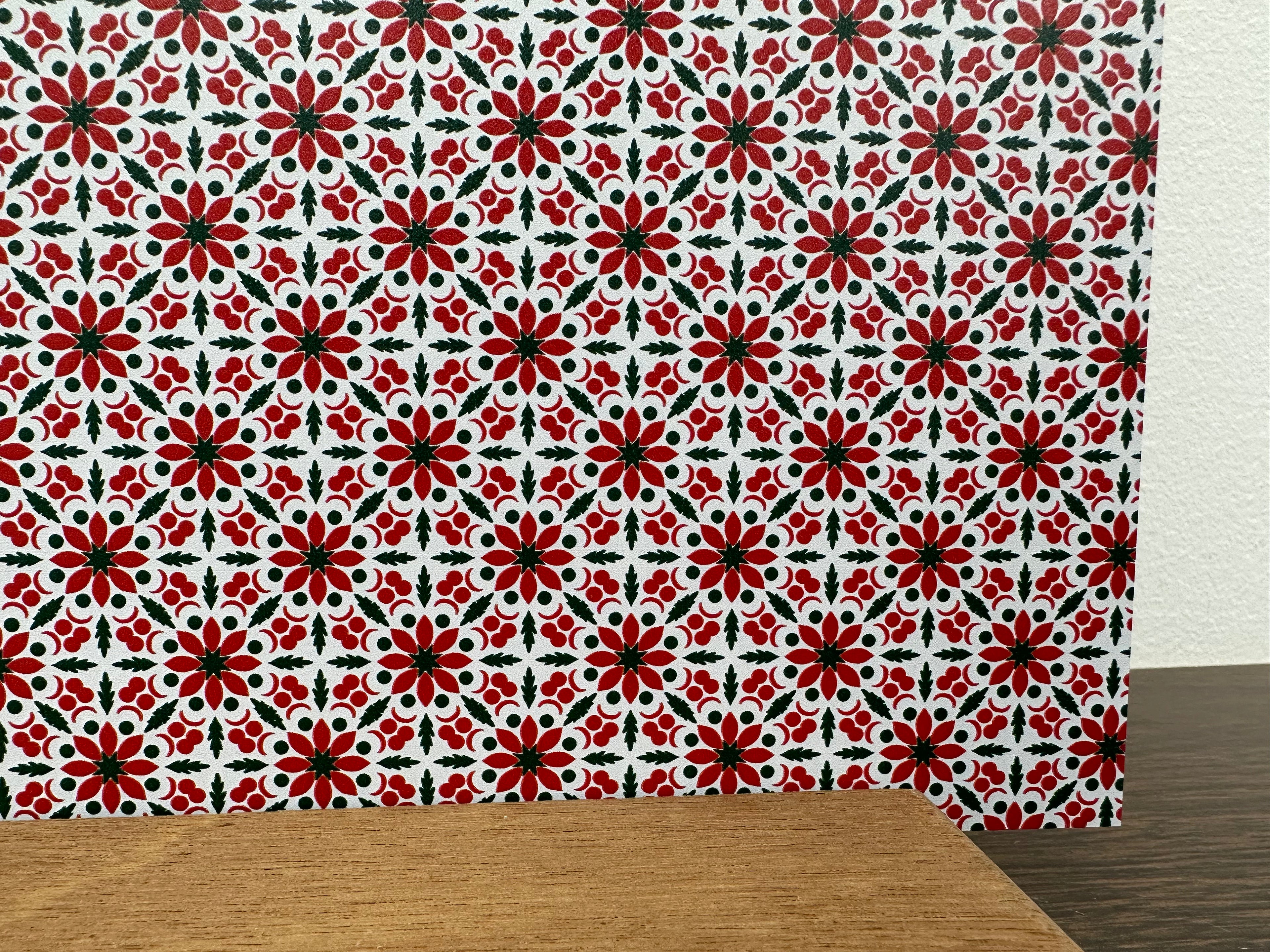 PatternPly® Full Coverage Poinsettia Mandala sheet showing the pattern