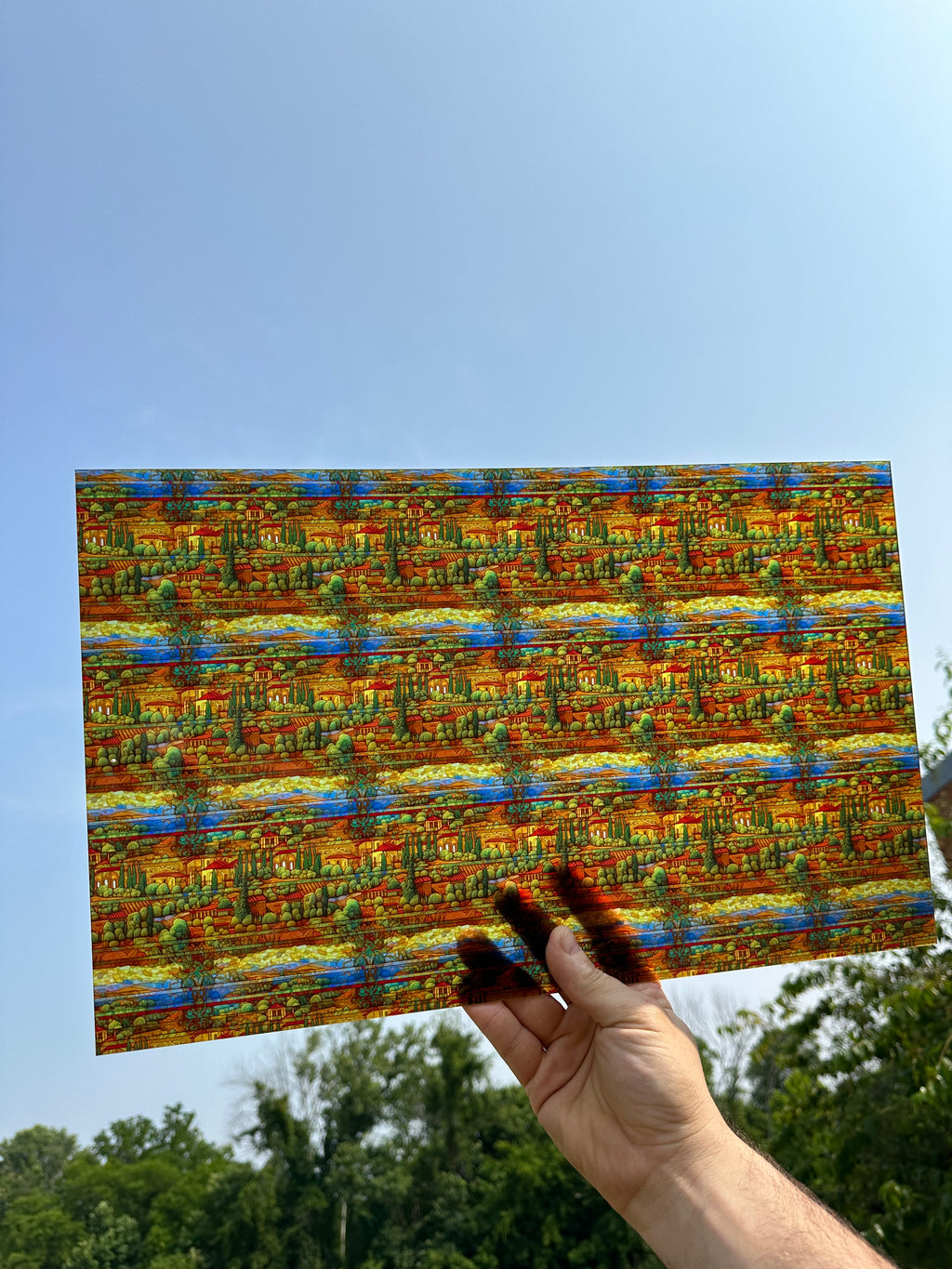 PatternPly® Transparent Tuscany Stained Glass sheet showing the pattern