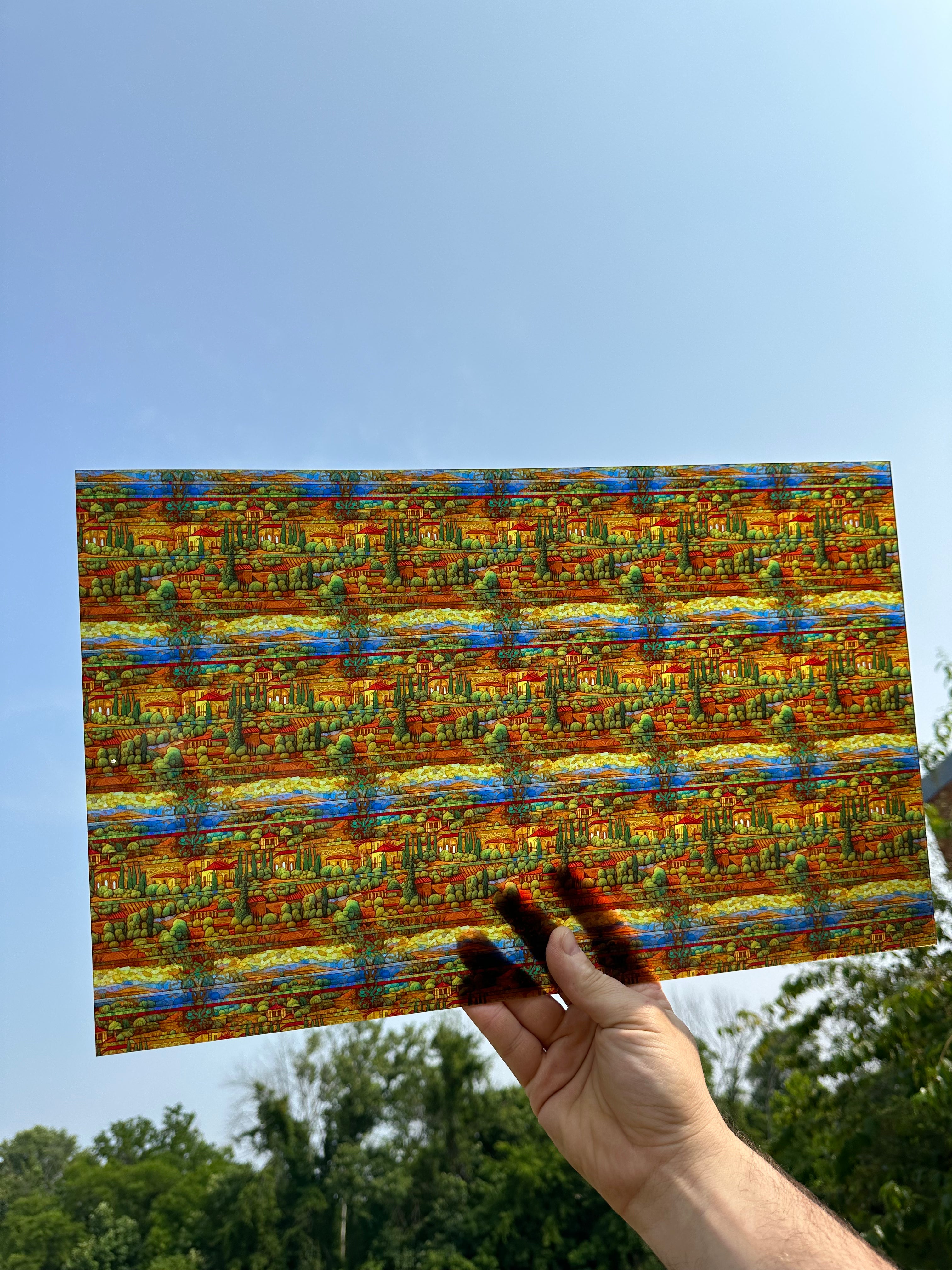 PatternPly® Transparent Tuscany Stained Glass sheet showing the pattern