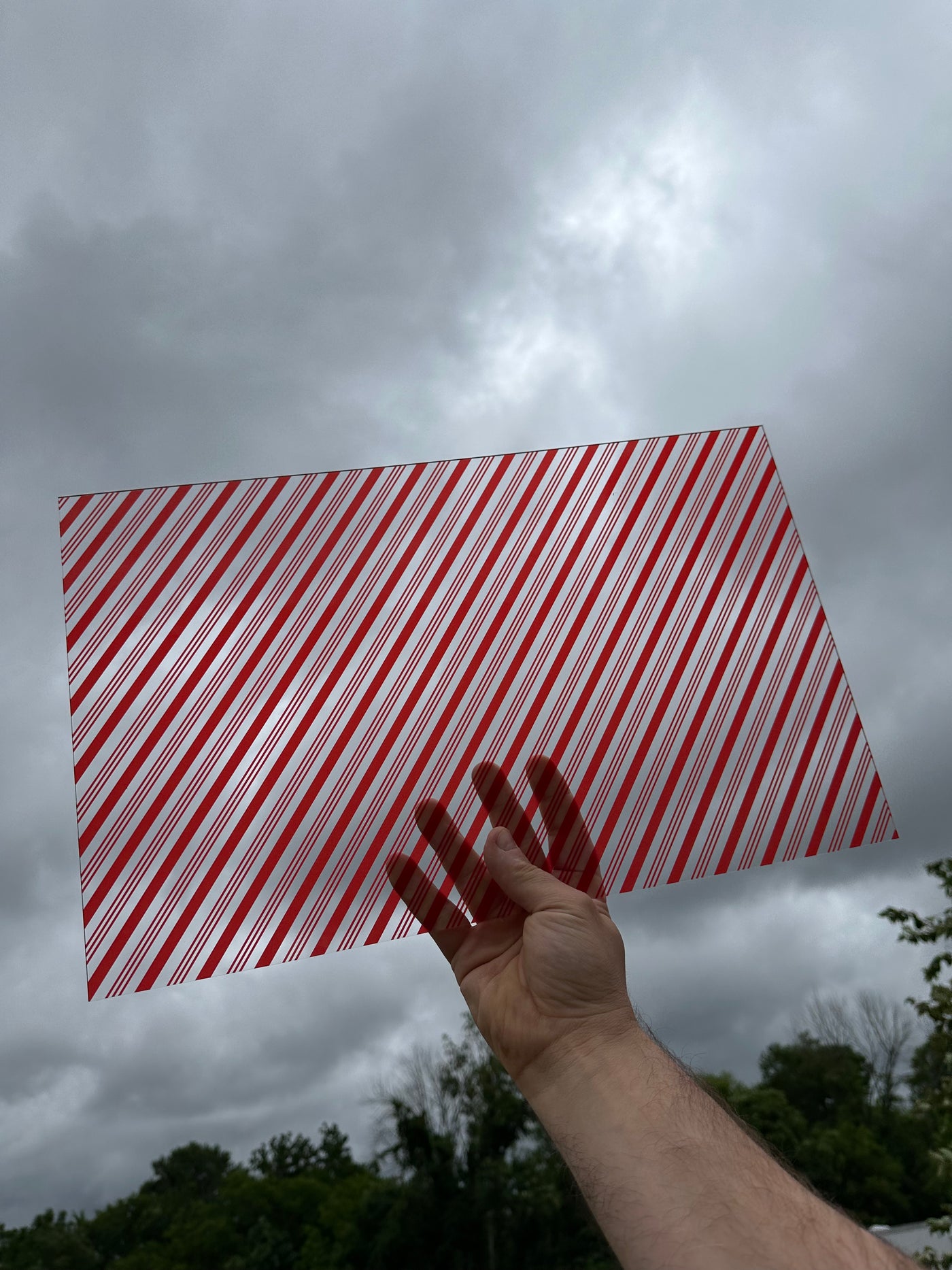 PatternPly® Acrylic Transparent Red Candy Cane