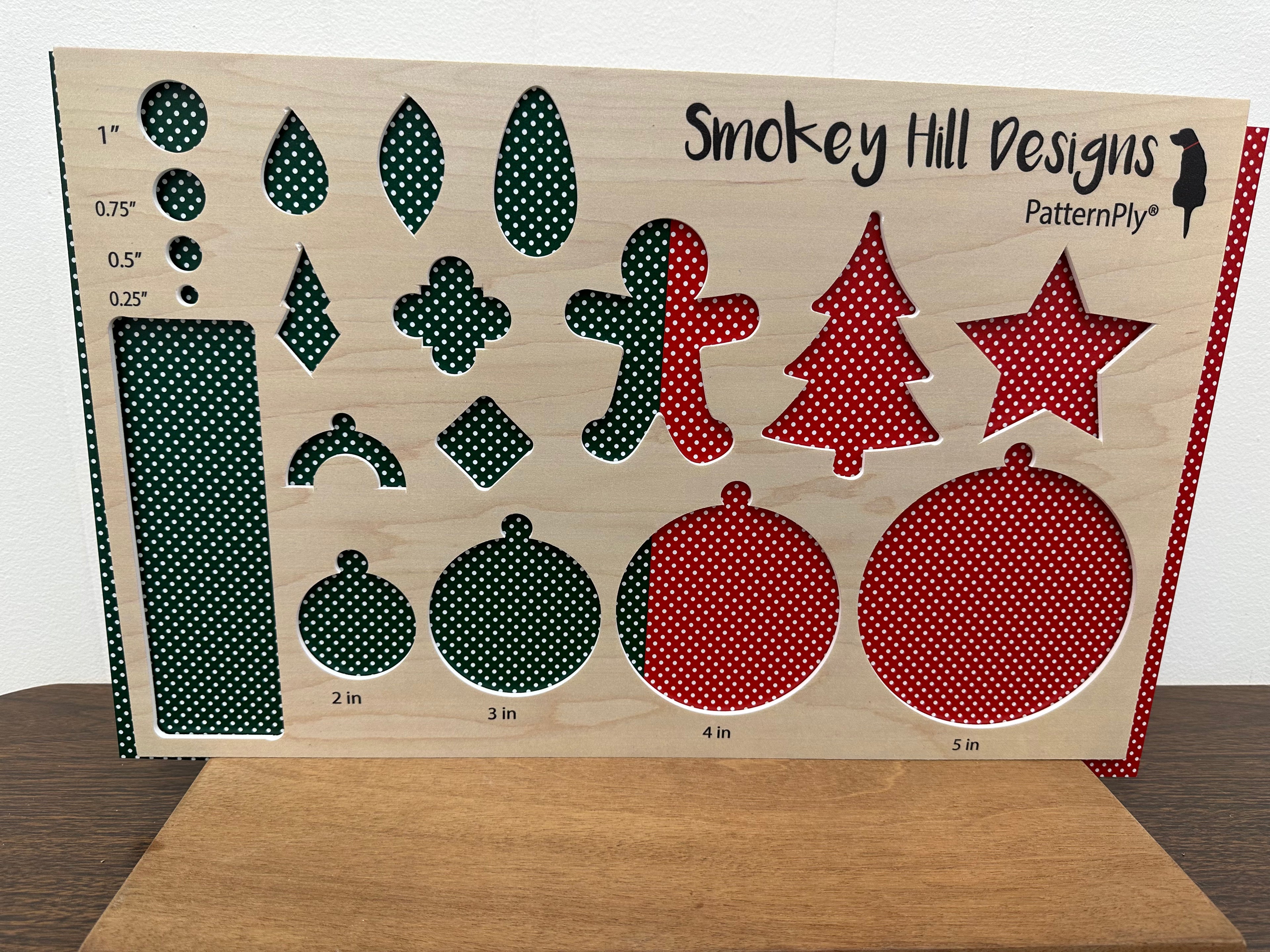 PatternPly® Full Coverage Red and Green Christmas Polka Dot Duo product photo 2