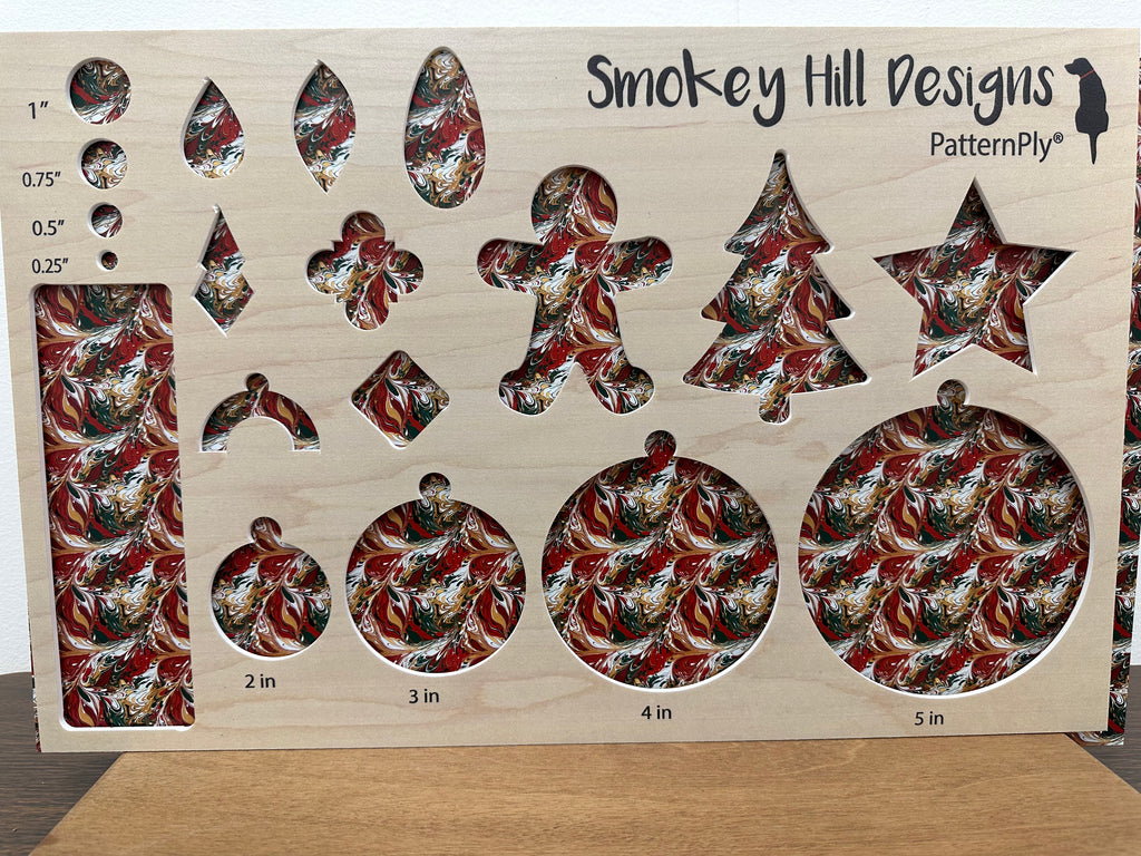 PatternPly® Full Coverage Red, Green, Gold, and White Paint Marbling product photo 2