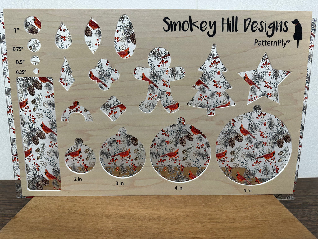 PatternPly® Scattered Cardinals and Pinecones Large product photo 2