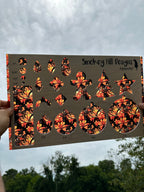 PatternPly® Transparent Halloween Stained Glass Floral product photo 2