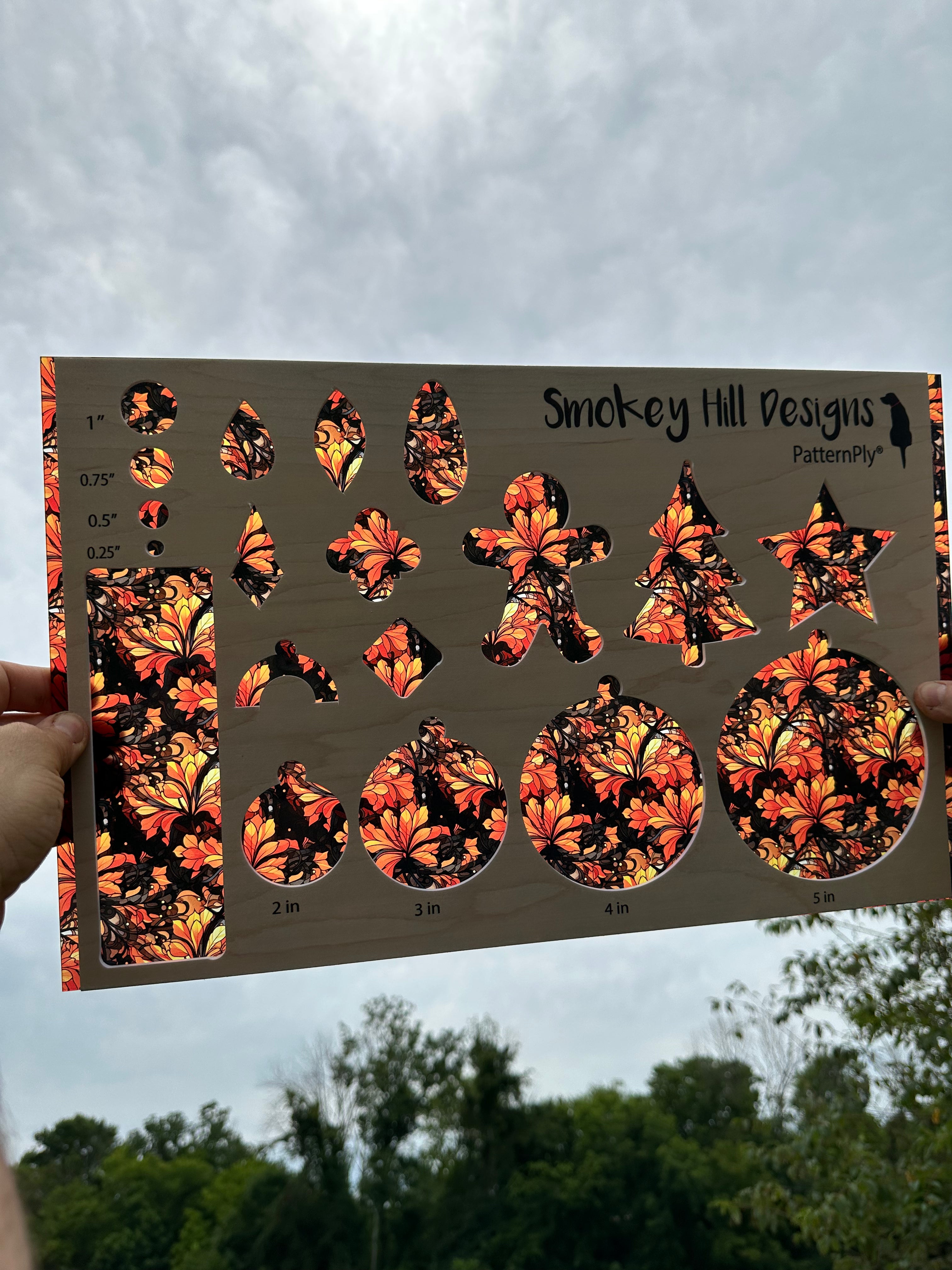 PatternPly® Transparent Halloween Stained Glass Floral product photo 2