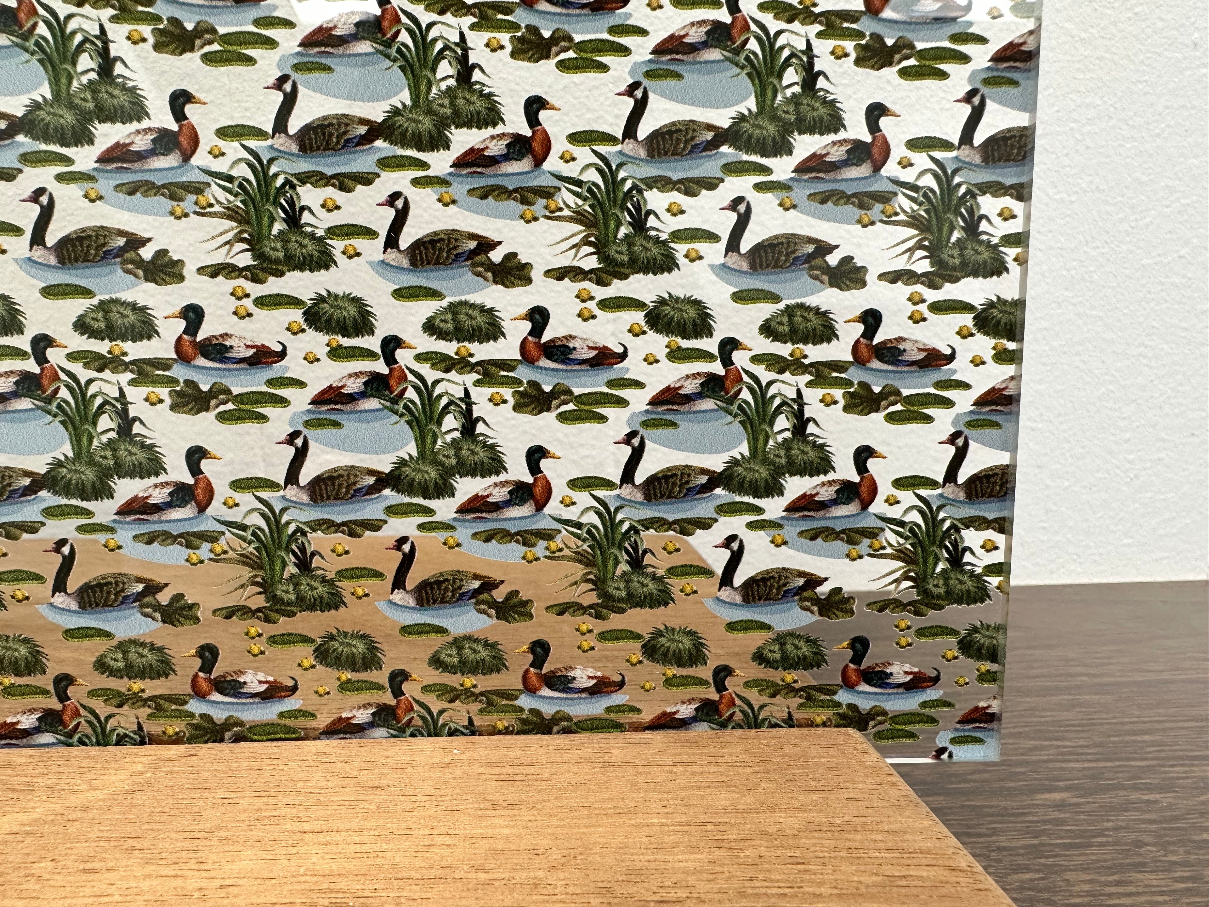 PatternPly® Scattered Ducks and Geese sheet showing the pattern
