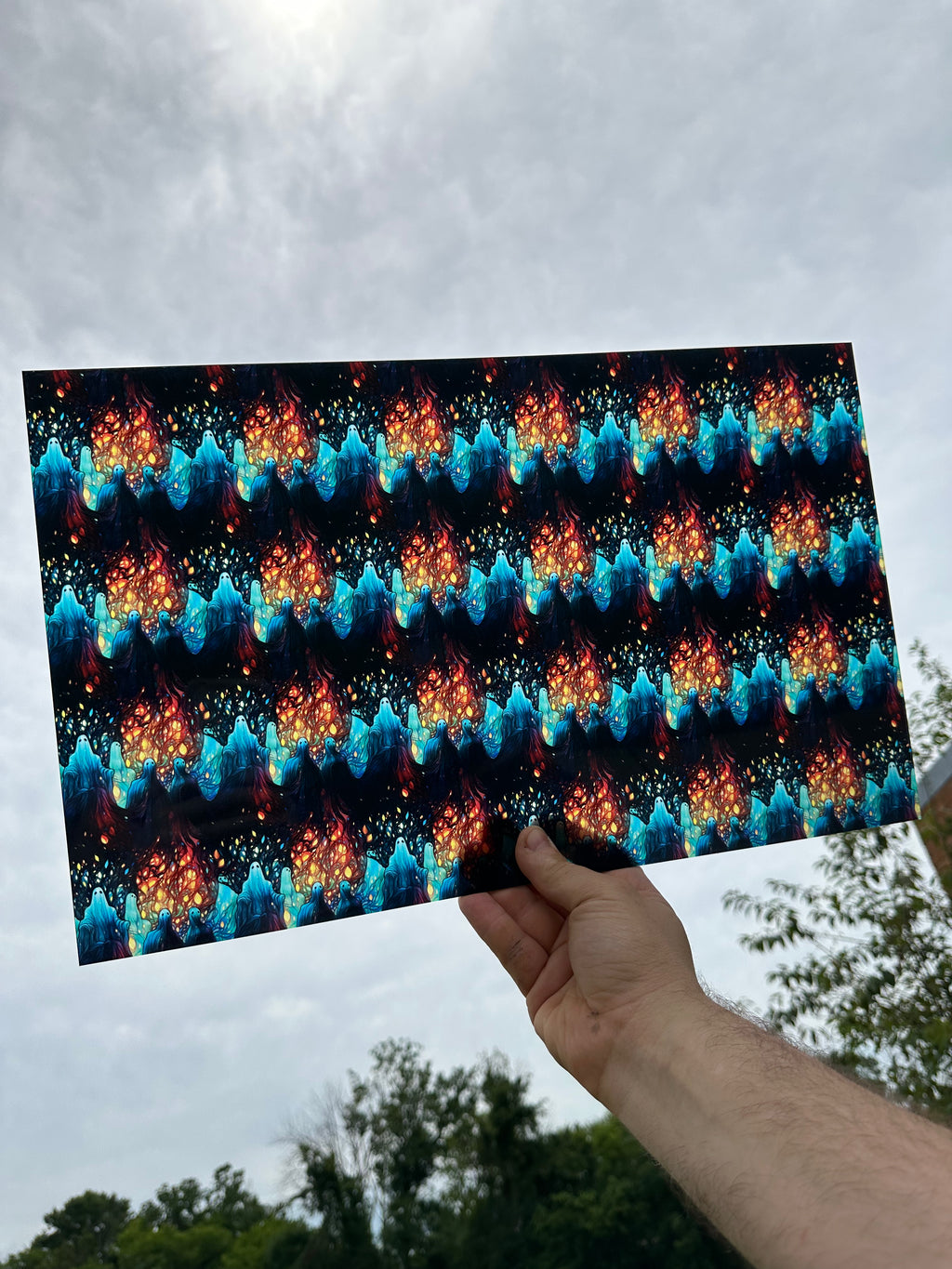 PatternPly® Transparent Summoning Ghosts sheet showing the pattern