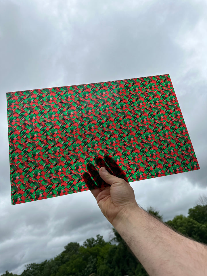 PatternPly® Acrylic Transparent Christmas Graffiti