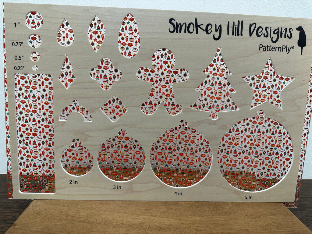 PatternPly® Scattered Red, White, and Green Ornaments product photo 2