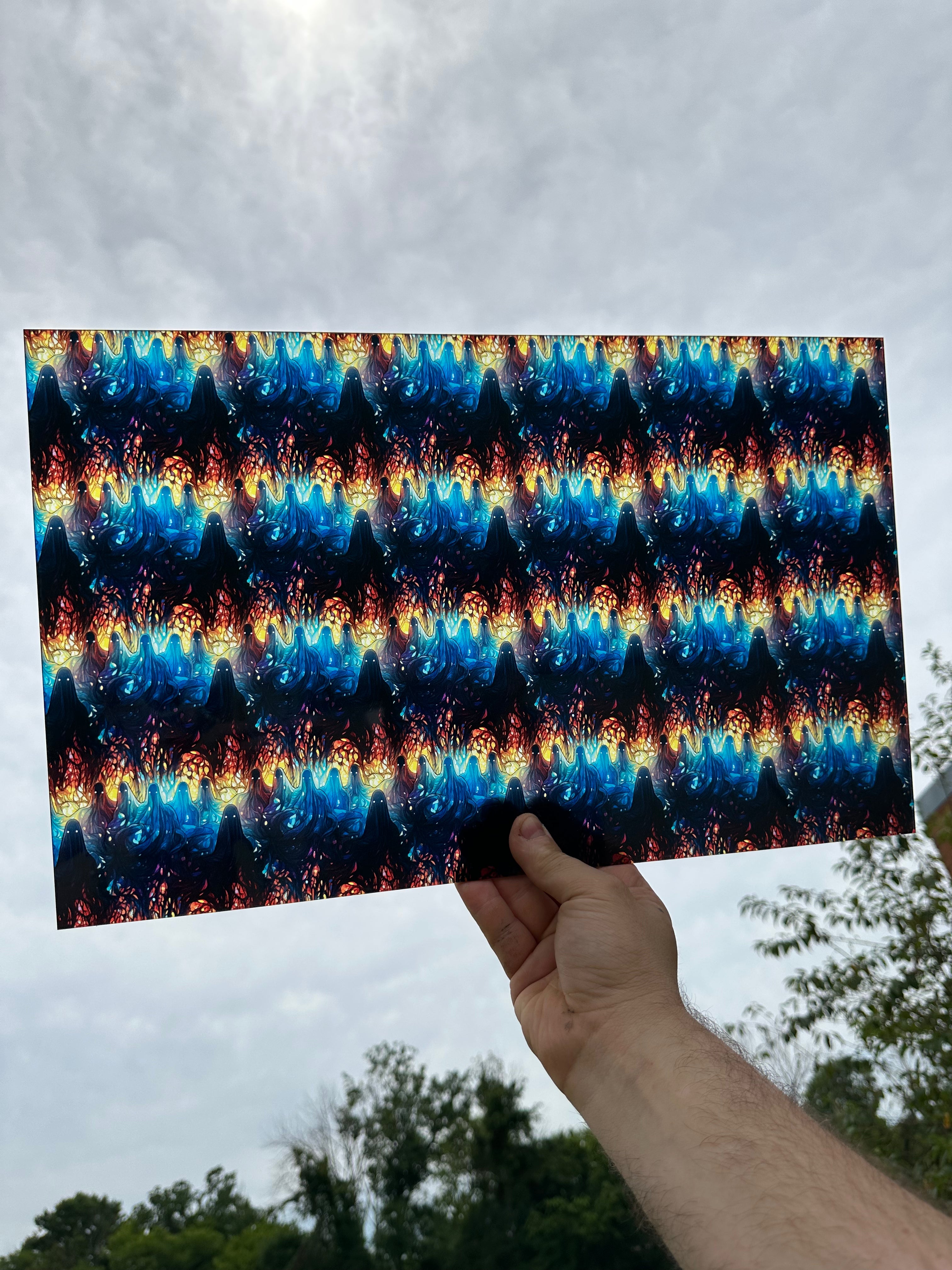 PatternPly® Transparent Dark Ghosts sheet showing the pattern