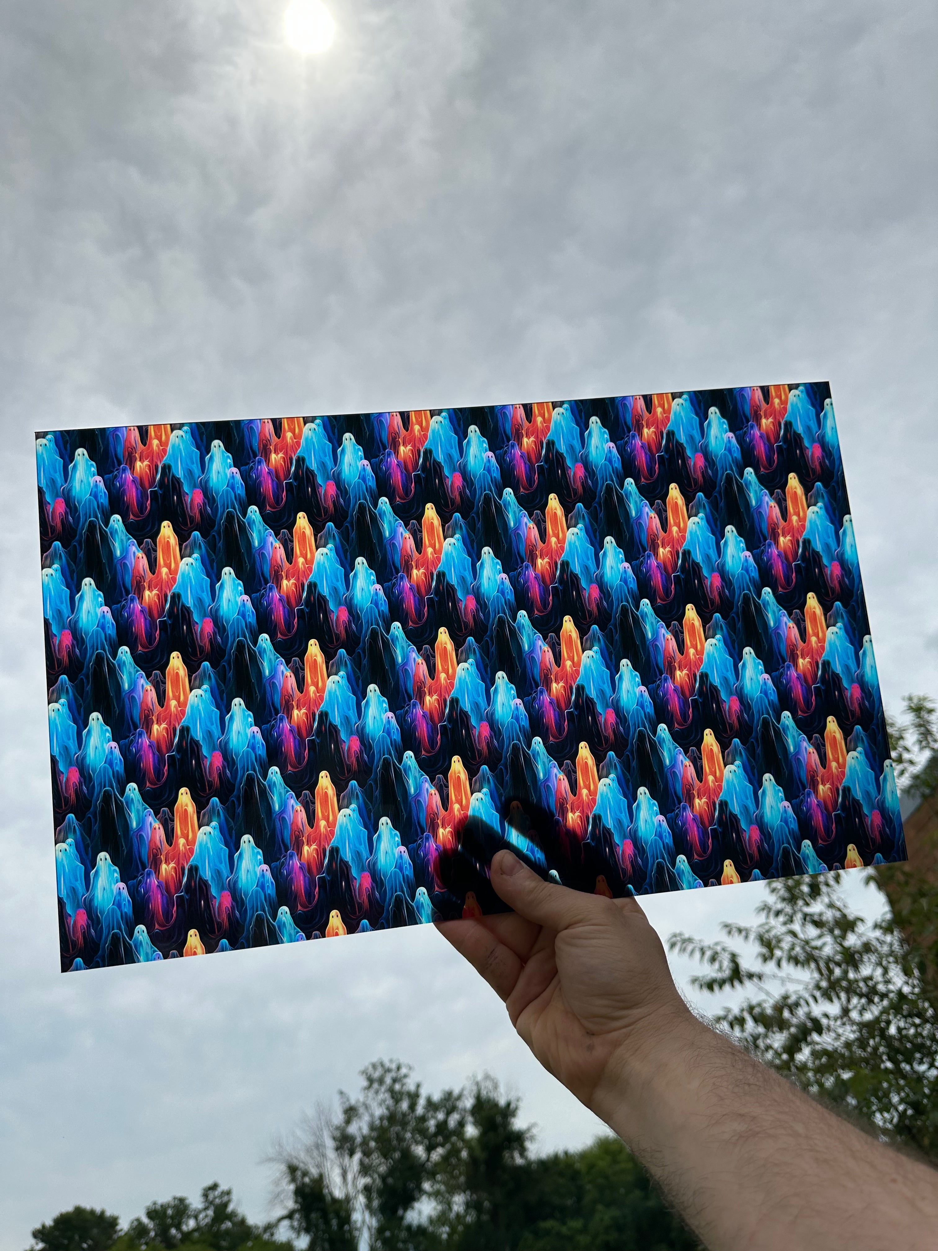 PatternPly® Transparent Melting Ghosts sheet showing the pattern