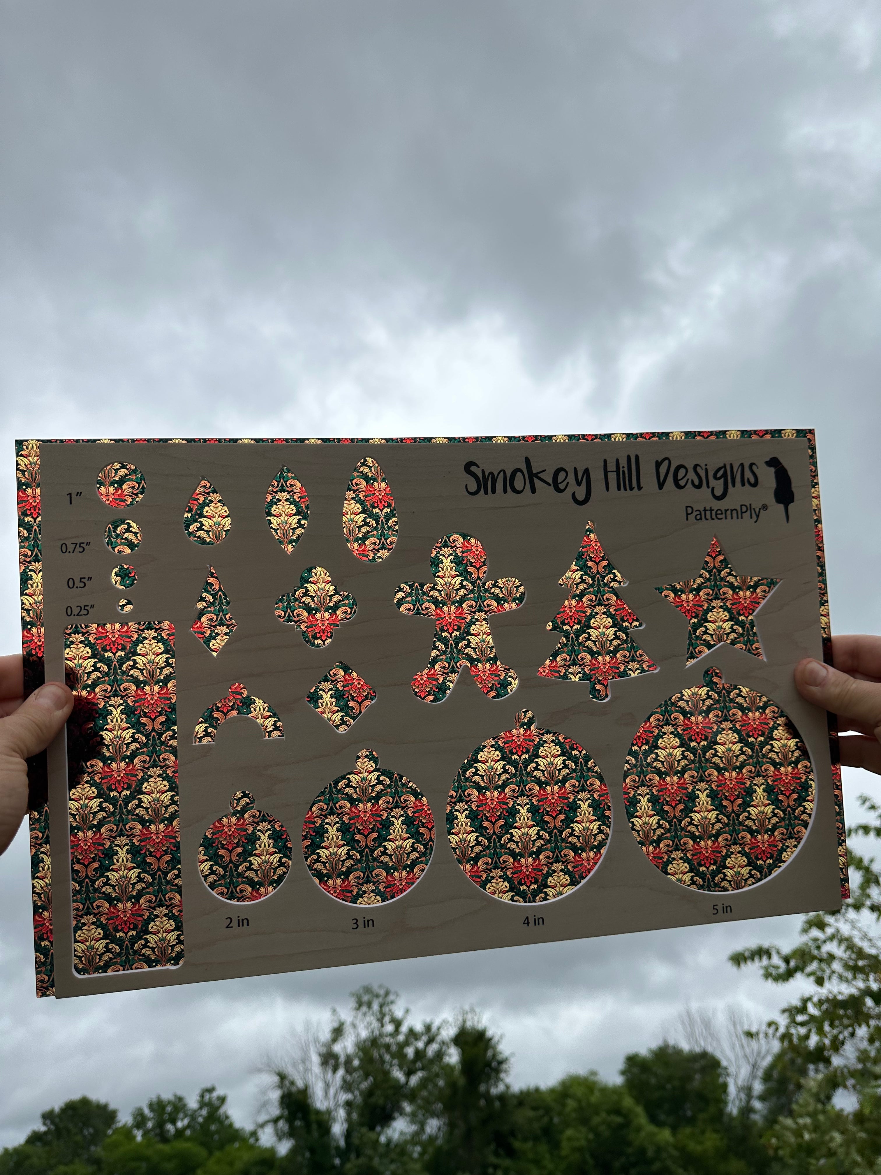 PatternPly® Transparent Victorian Christmas Damask product photo 2
