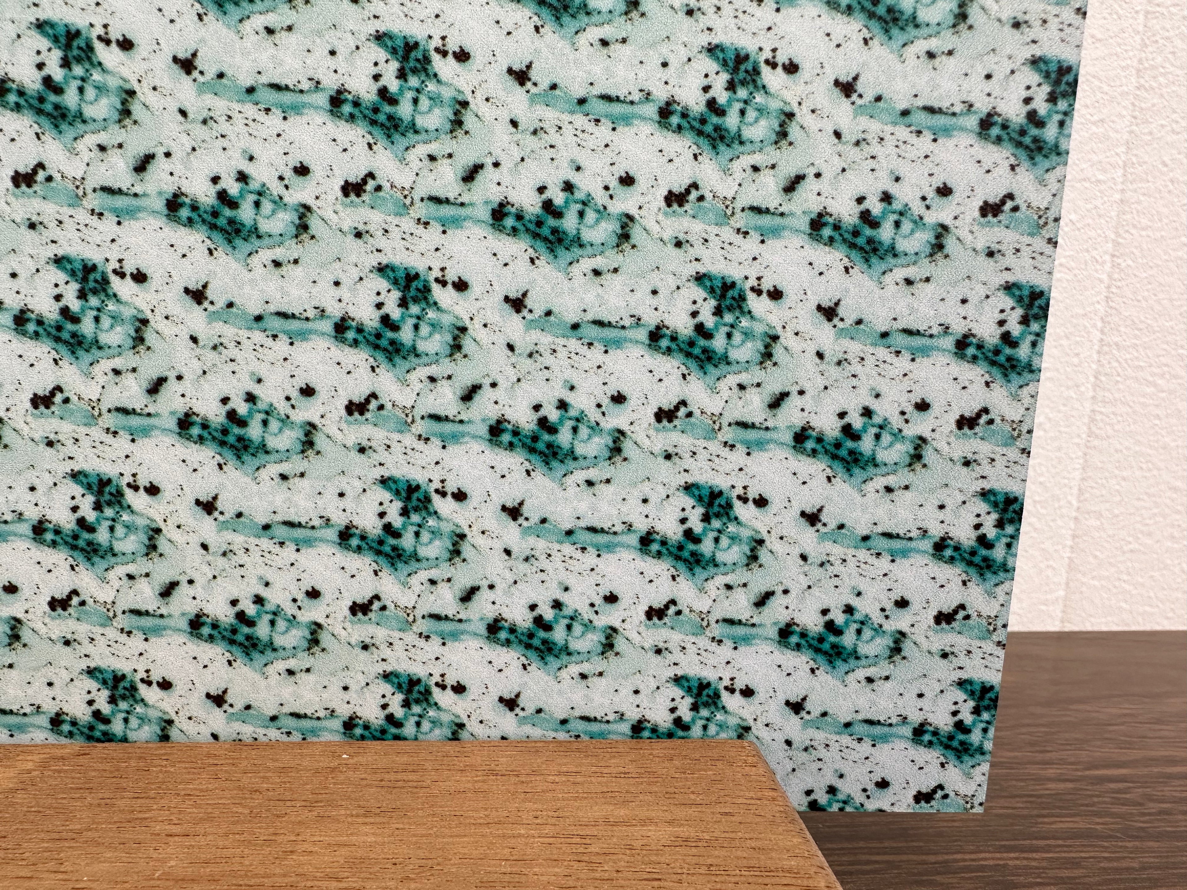 PatternPly® Full Coverage Micro Speckled Teal Stone sheet showing the pattern