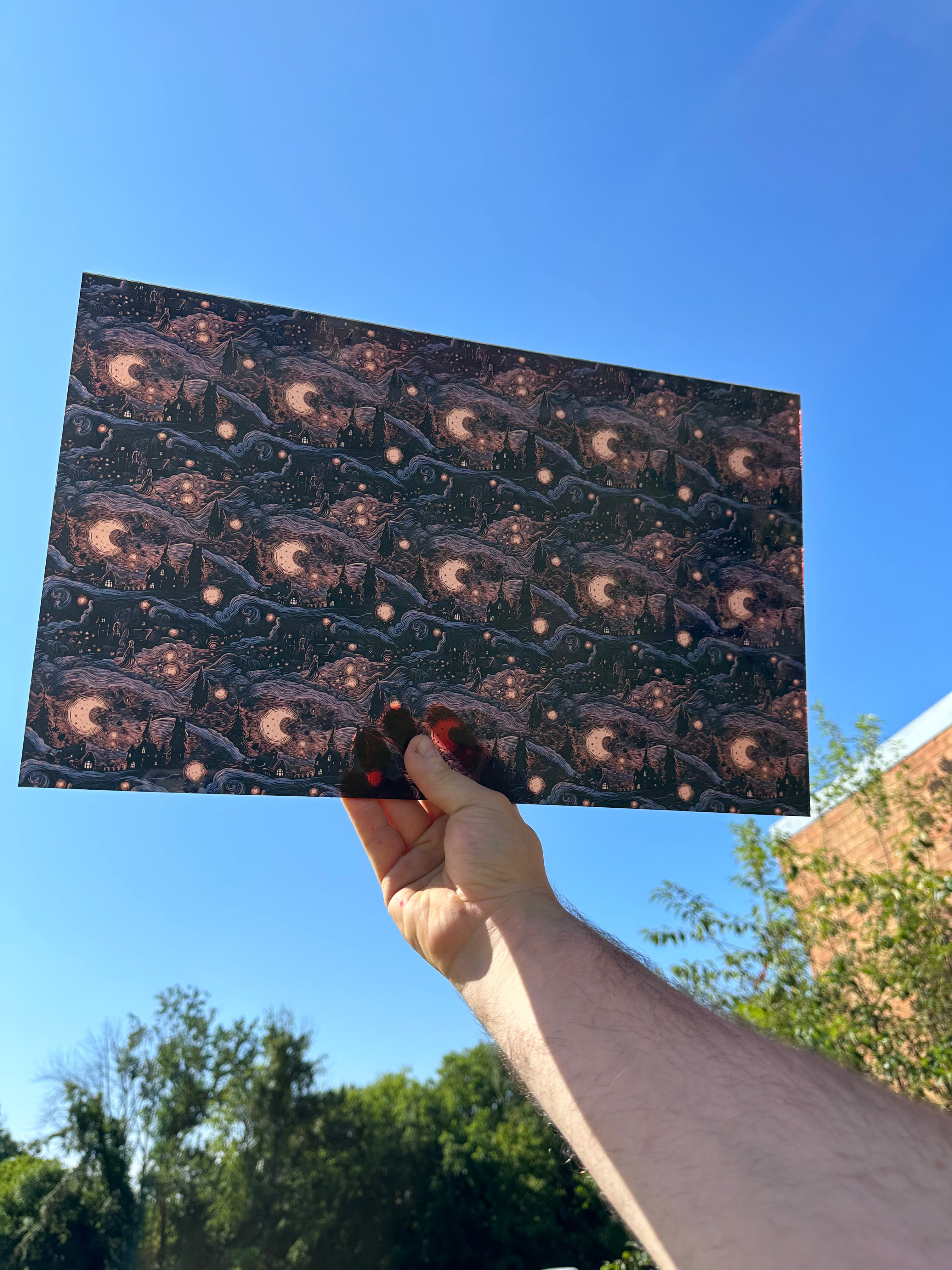 PatternPly® Transparent Halloween Night Large sheet showing the pattern