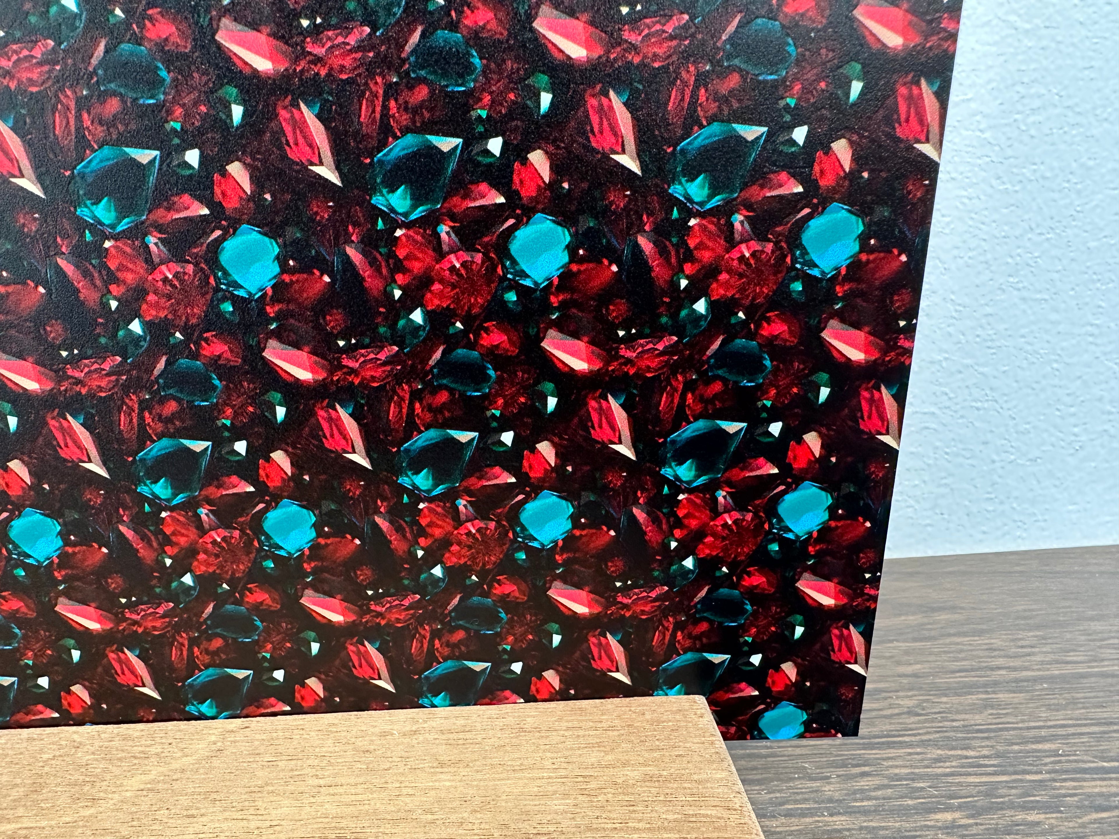 PatternPly® Full Coverage Emeralds and Rubies sheet showing the pattern