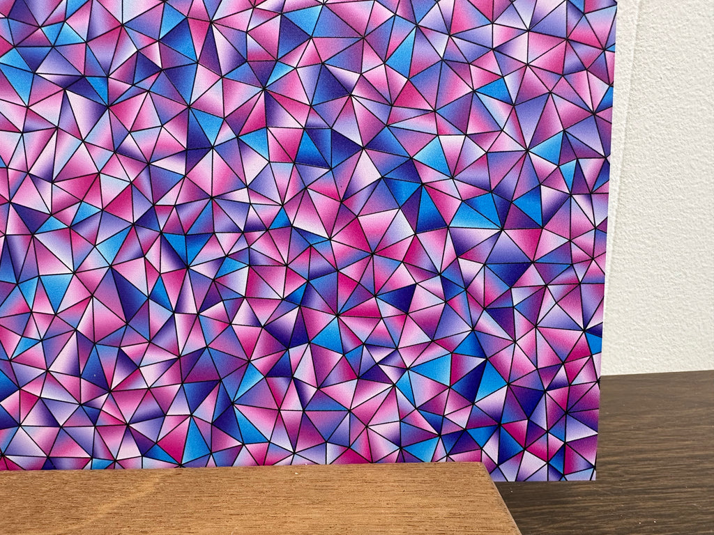 PatternPly® Full Coverage Cotton Candy Stained Glass sheet showing the pattern