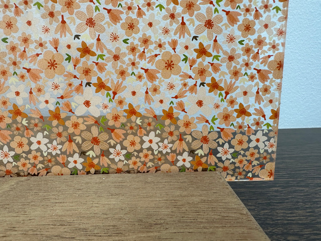 PatternPly® Scattered Micro Orange Floral sheet showing the pattern