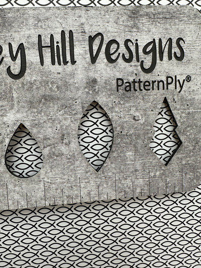 PatternPly® Black and White Jesus Fish