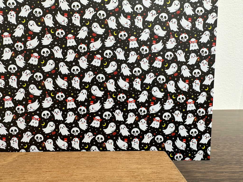 PatternPly® Full Coverage Friendly Ghosts sheet showing the pattern