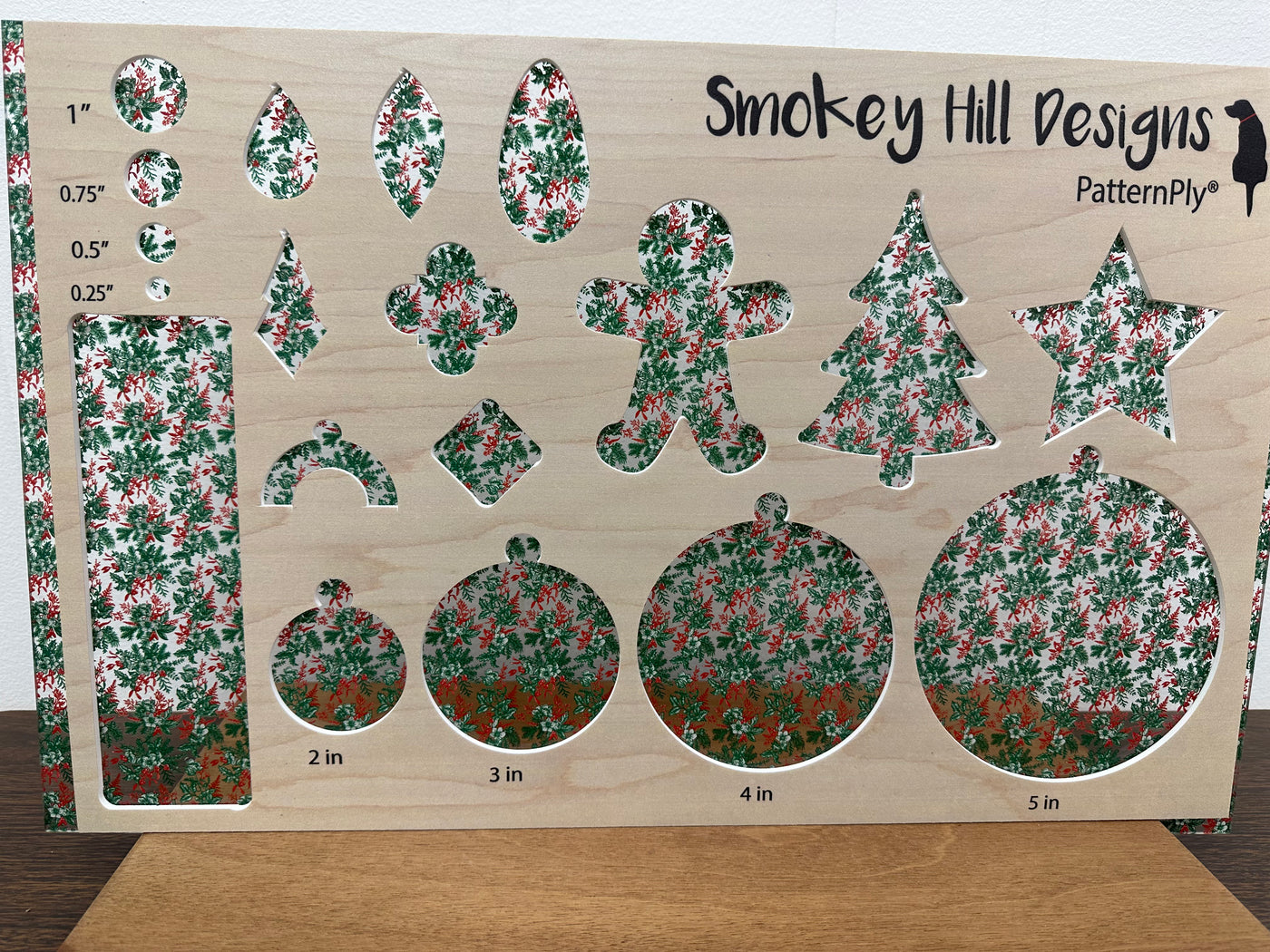 PatternPly® Scattered Red, White, and Green Vintage Christmas Floral