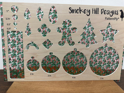 PatternPly® Scattered Red, White, and Green Vintage Christmas Floral