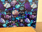PatternPly® Full Coverage Stained Glass Seashells sheet showing the pattern