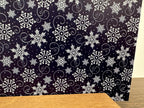 PatternPly® Full Coverage Navy and White Snowflake Swirls Large sheet showing the pattern