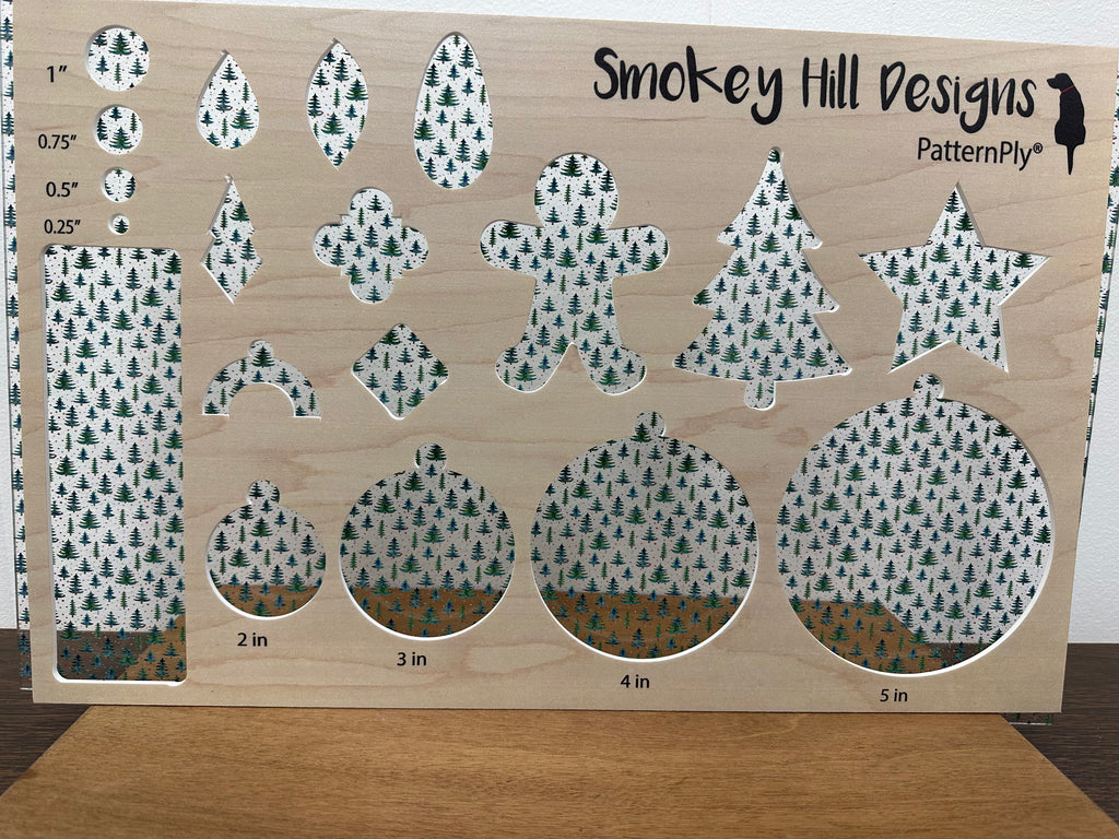 PatternPly® Scattered Micro Christmas Trees and Rainbow Snow product photo 2