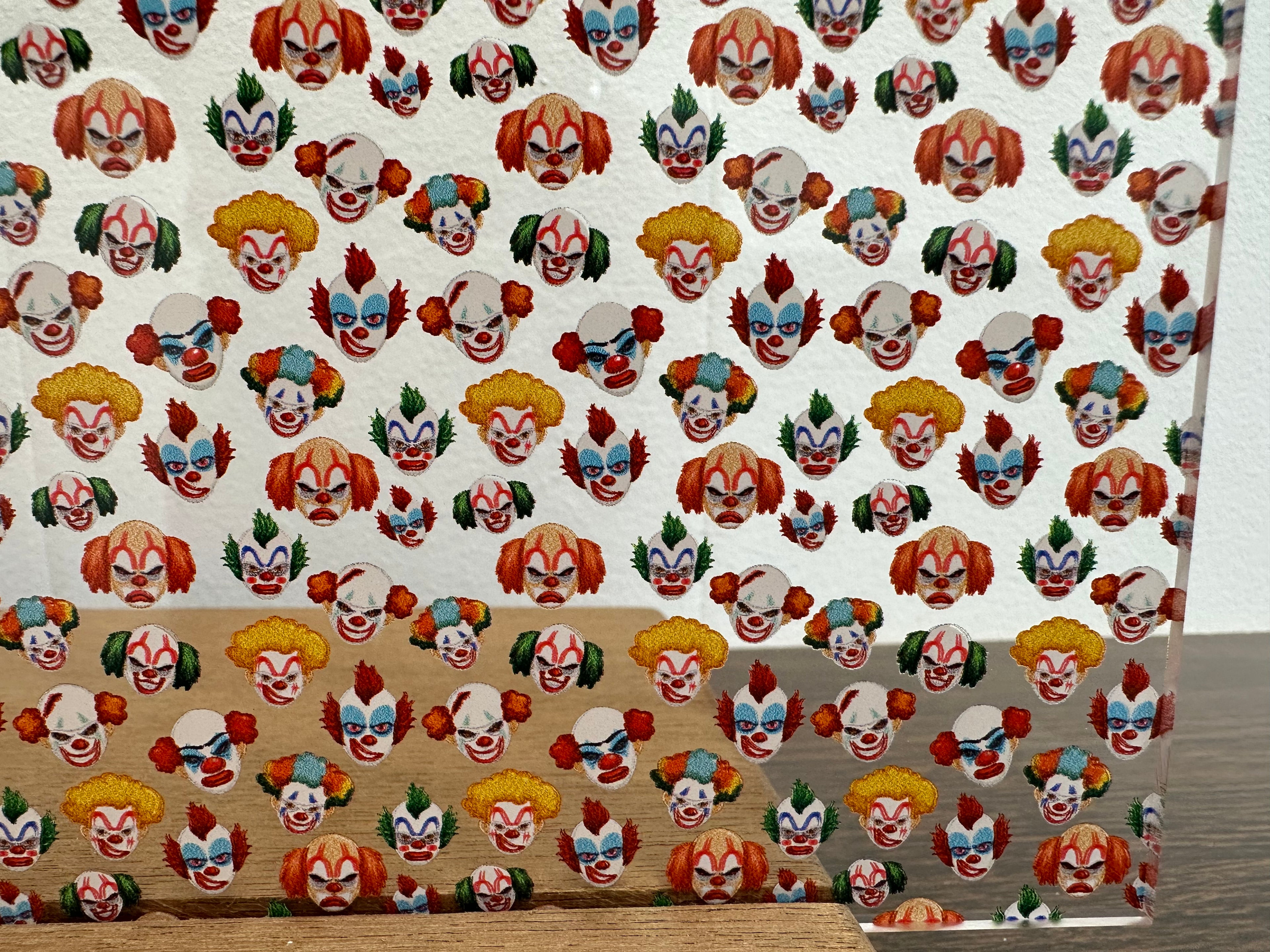 PatternPly® Scattered Scary Clowns sheet showing the pattern