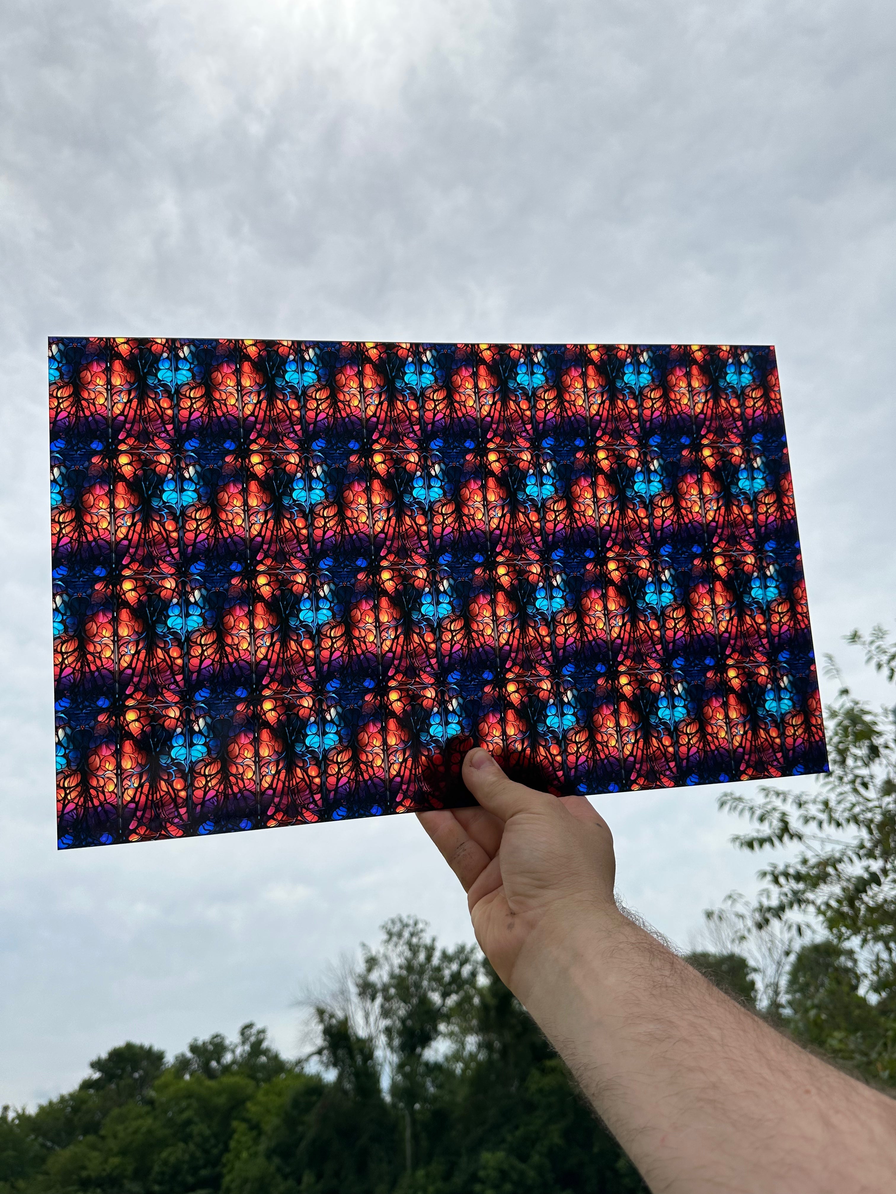 PatternPly® Transparent Stained Glass Ironwork sheet showing the pattern
