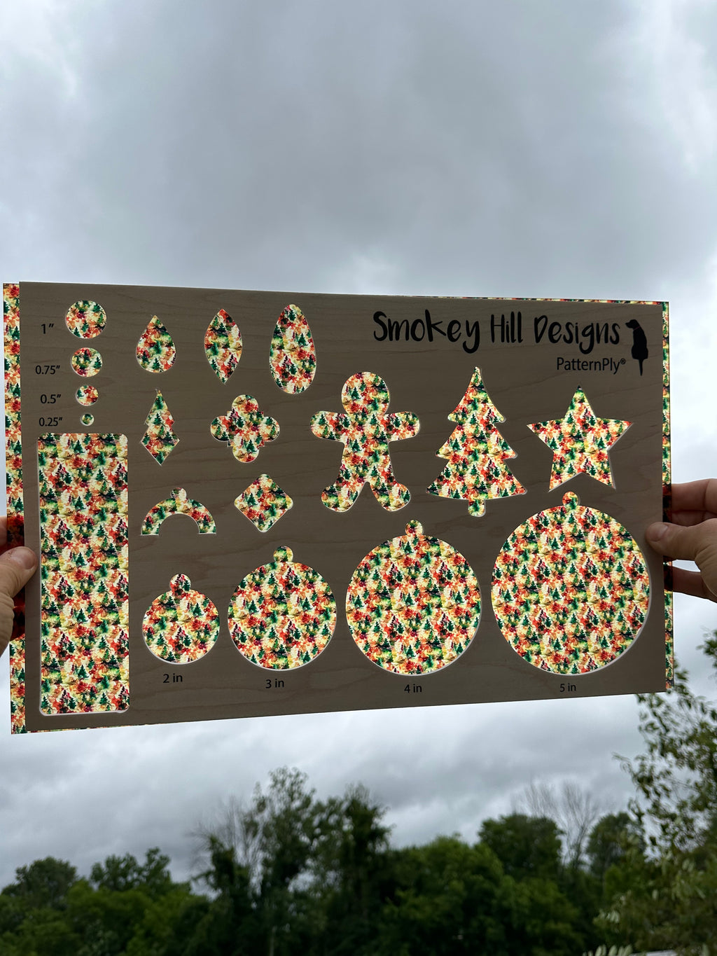 PatternPly® Transparent Fall Watercolor Christmas Trees product photo 2