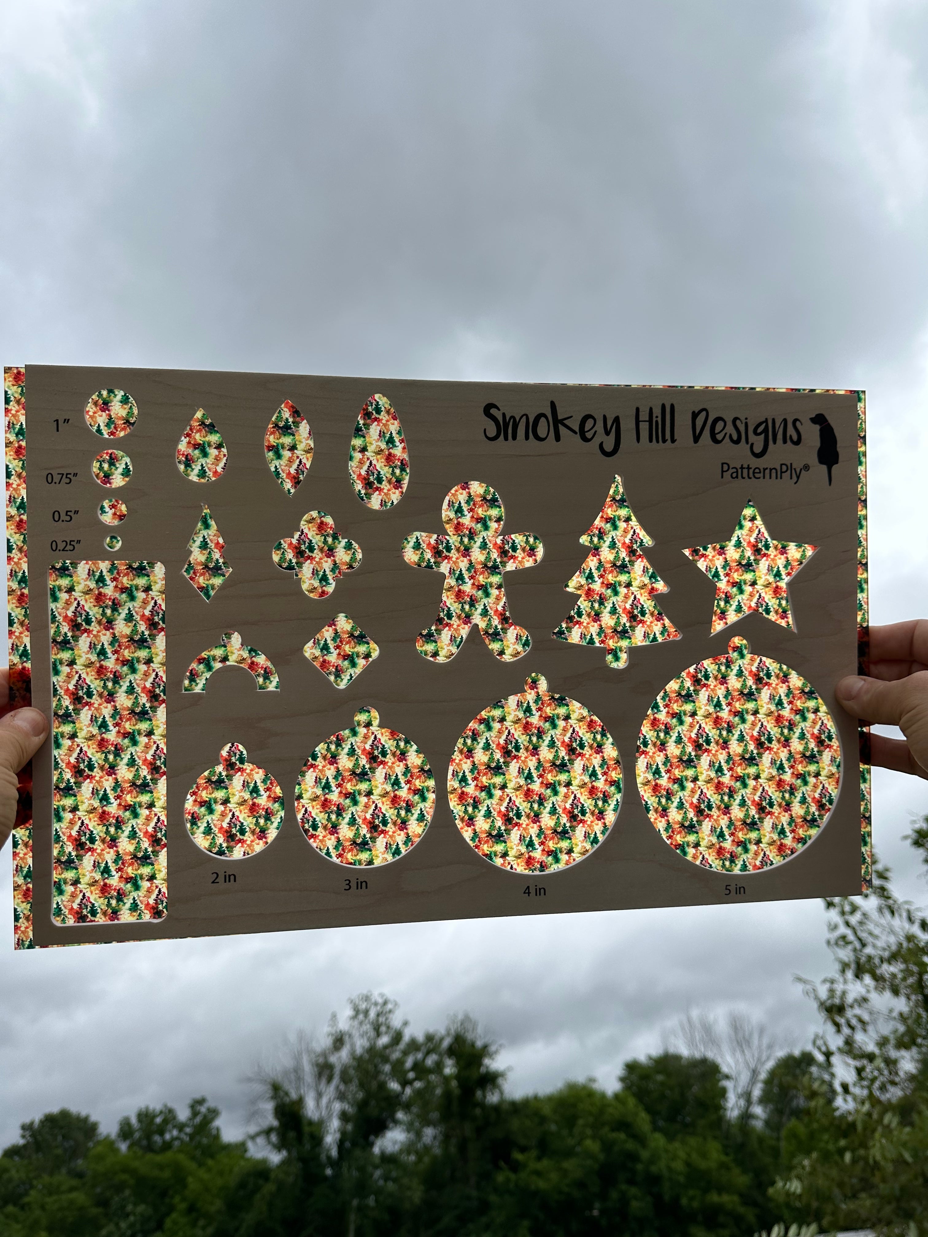 PatternPly® Transparent Fall Watercolor Christmas Trees product photo 2