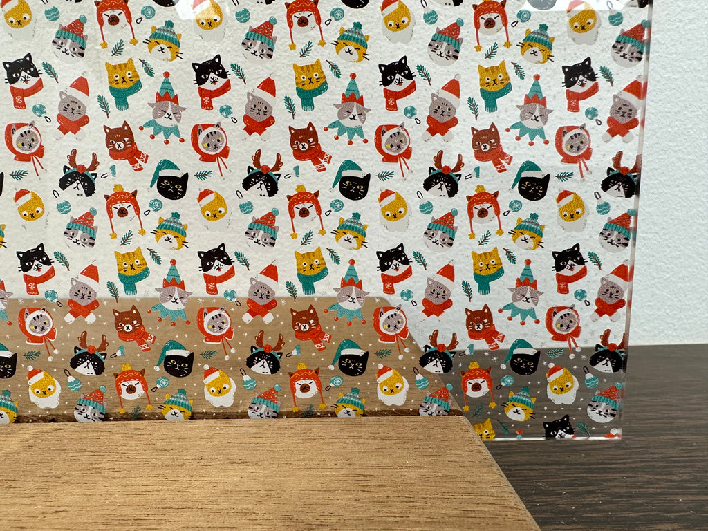 PatternPly® Scattered Micro Christmas Cats sheet showing the pattern