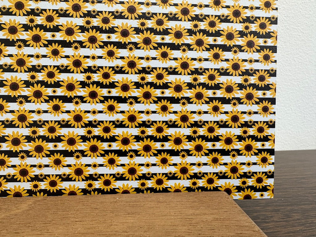 PatternPly® Full Coverage Sunflower Stripes sheet showing the pattern